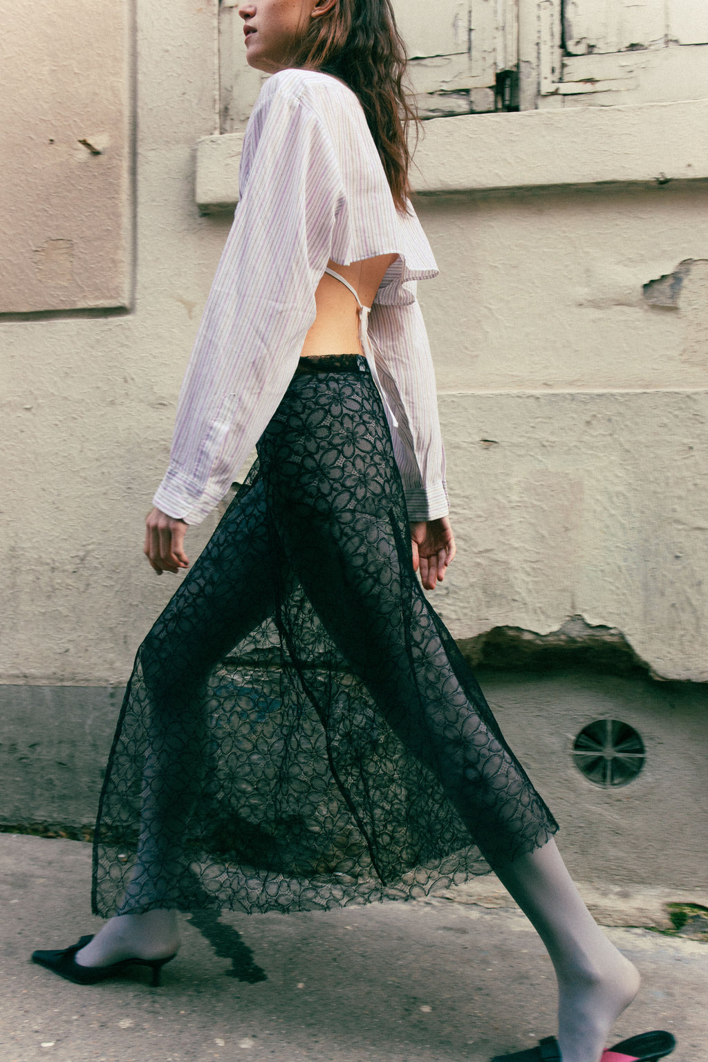SAVANA BLACK LACE SKIRT