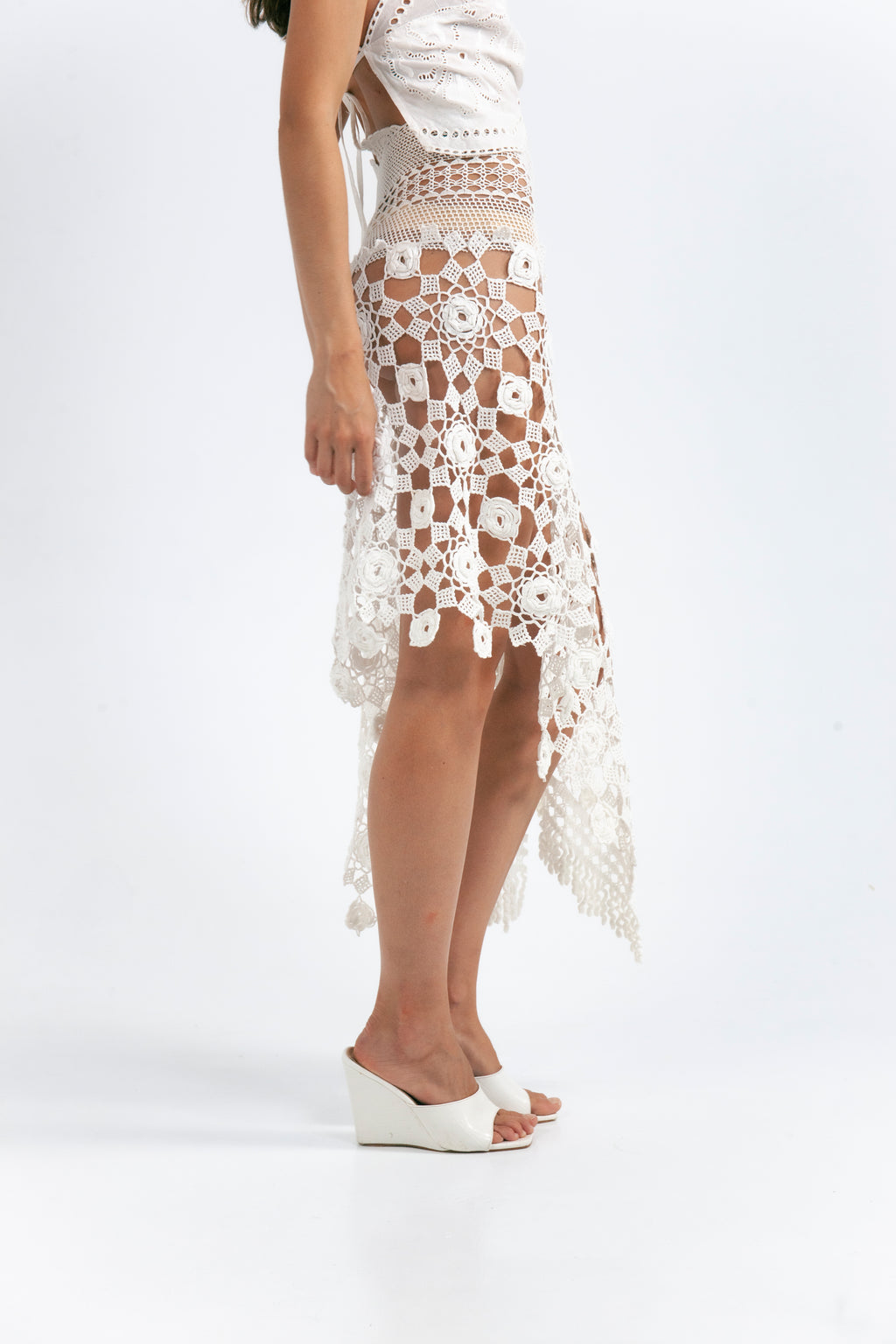 YNDIG CROCHET SKIRT