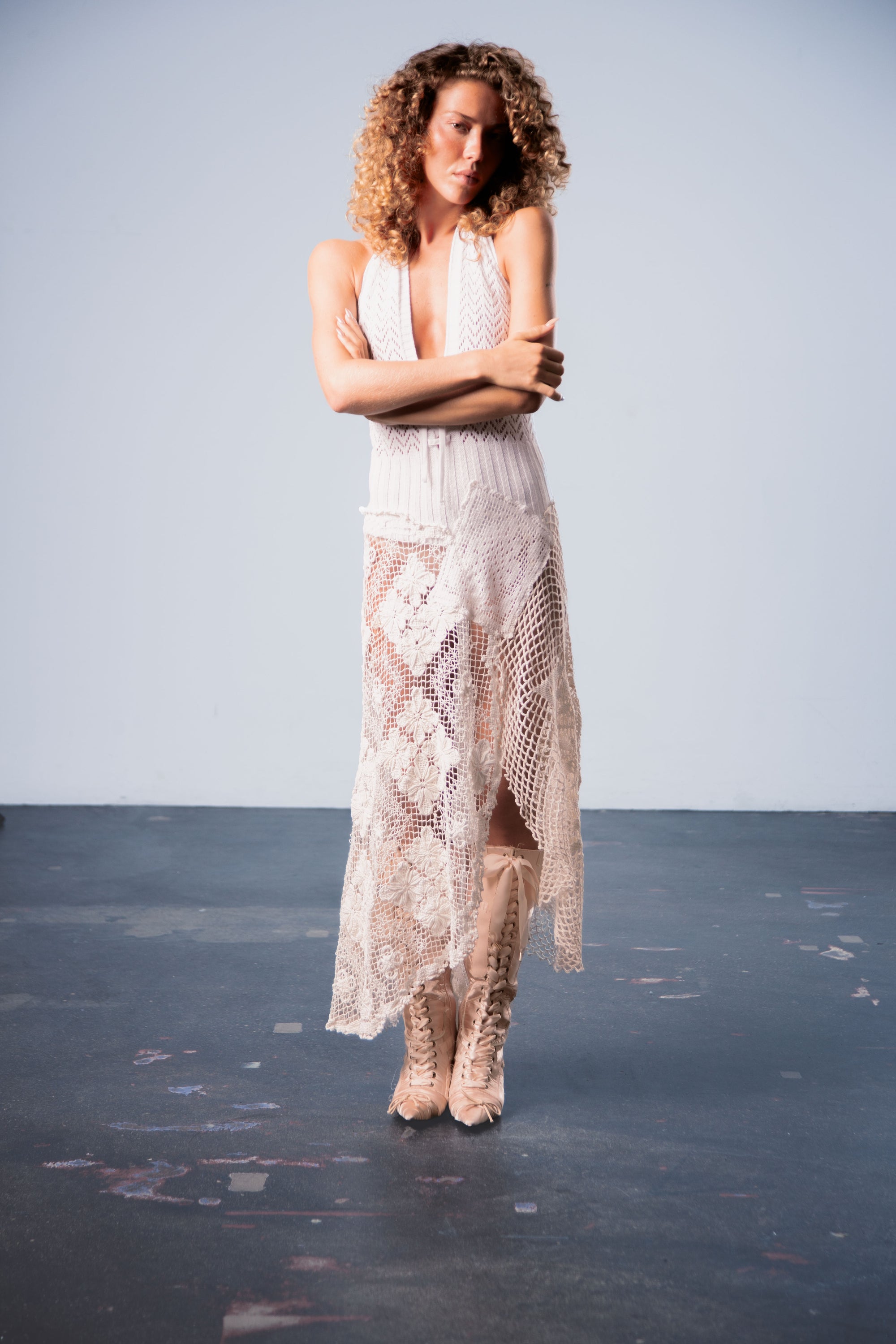 HANDKERCHIEF DRESS HALTER