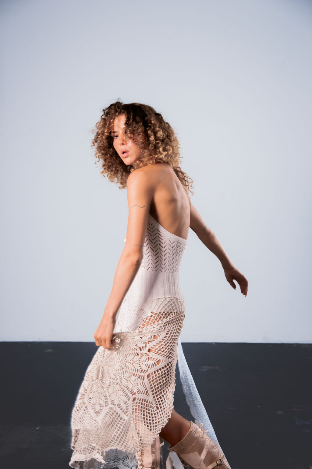 HANDKERCHIEF DRESS HALTER