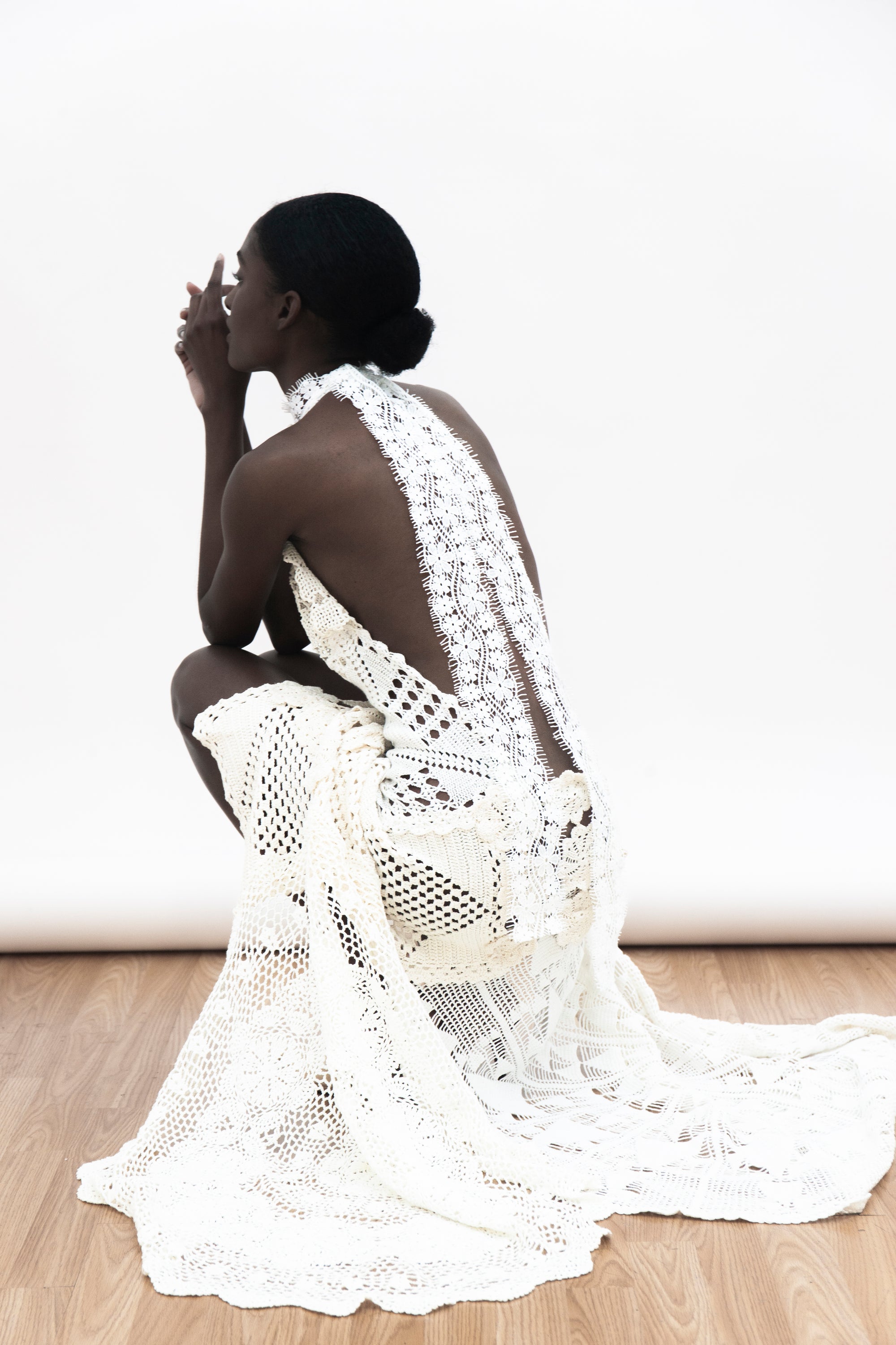 knot crochet dress Crochet White Dress for Women, Handmade Cotton Knit Dress, Bohemian Knit Tunic, Knitted Summer Lace Dress