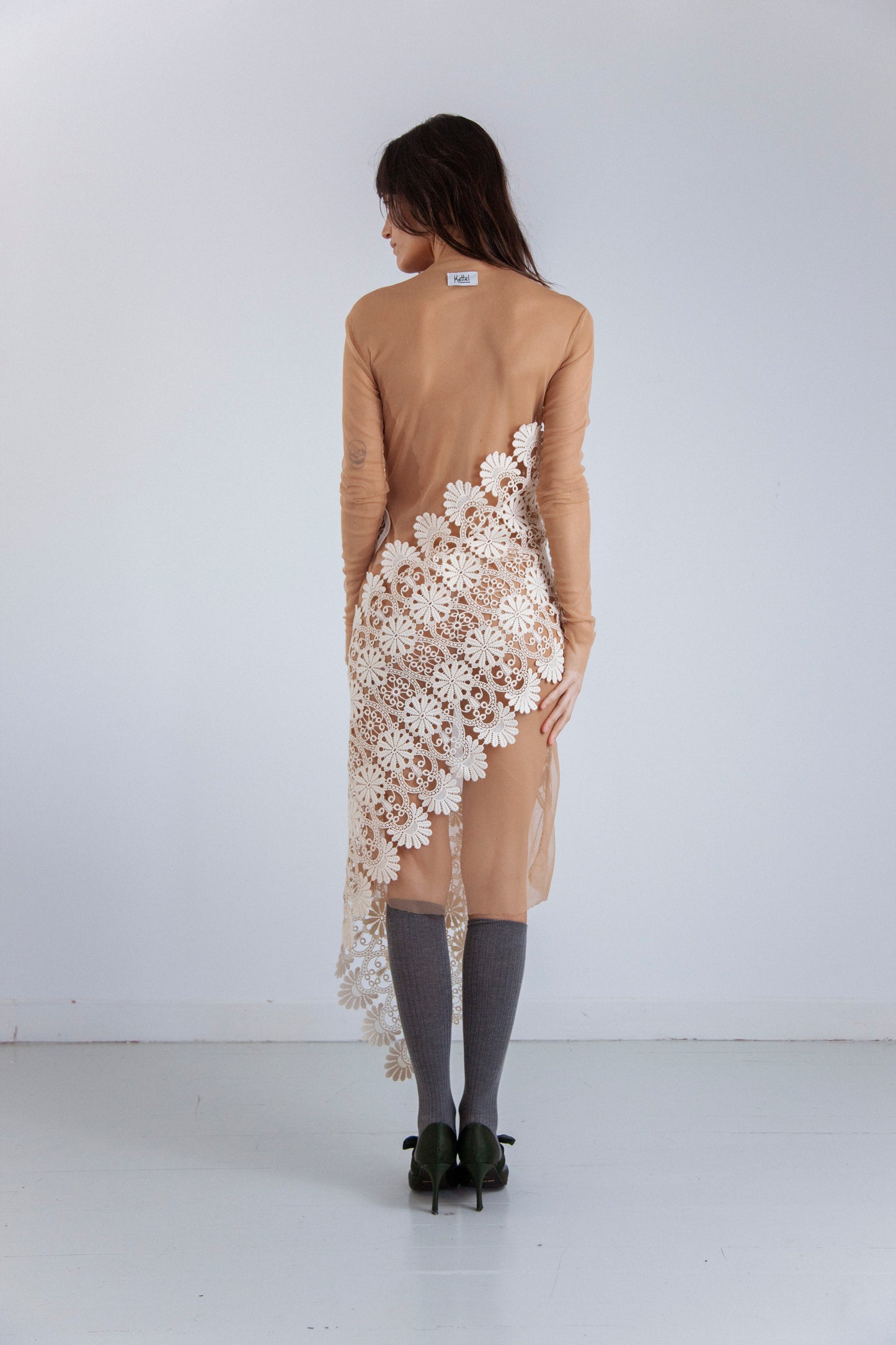 HANDKERCHIEF MESH DRESS