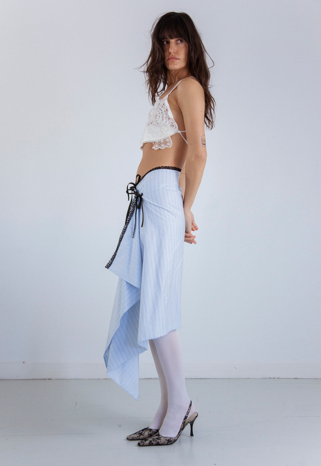 SAVANA BLUE STRIPE SKIRT