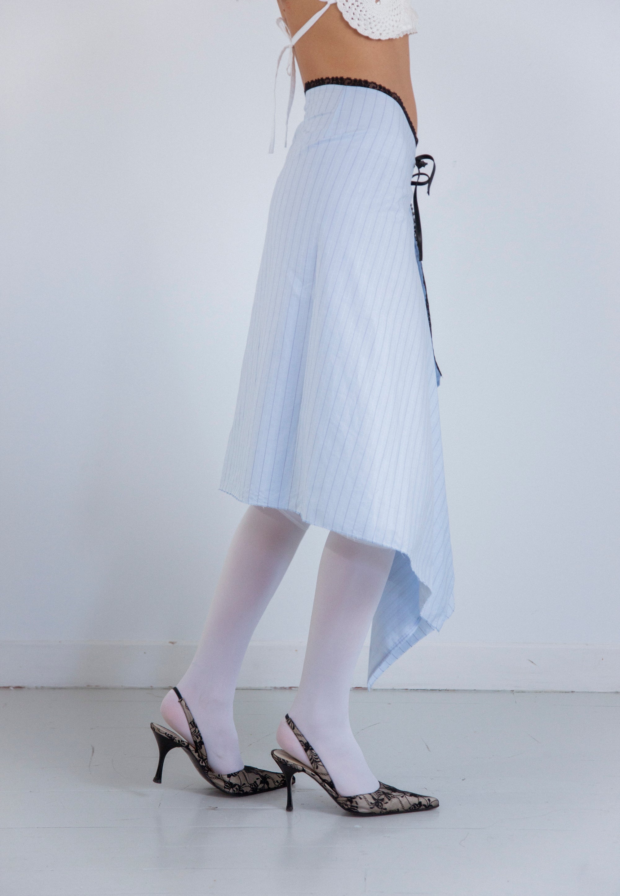 SAVANA BLUE STRIPE SKIRT