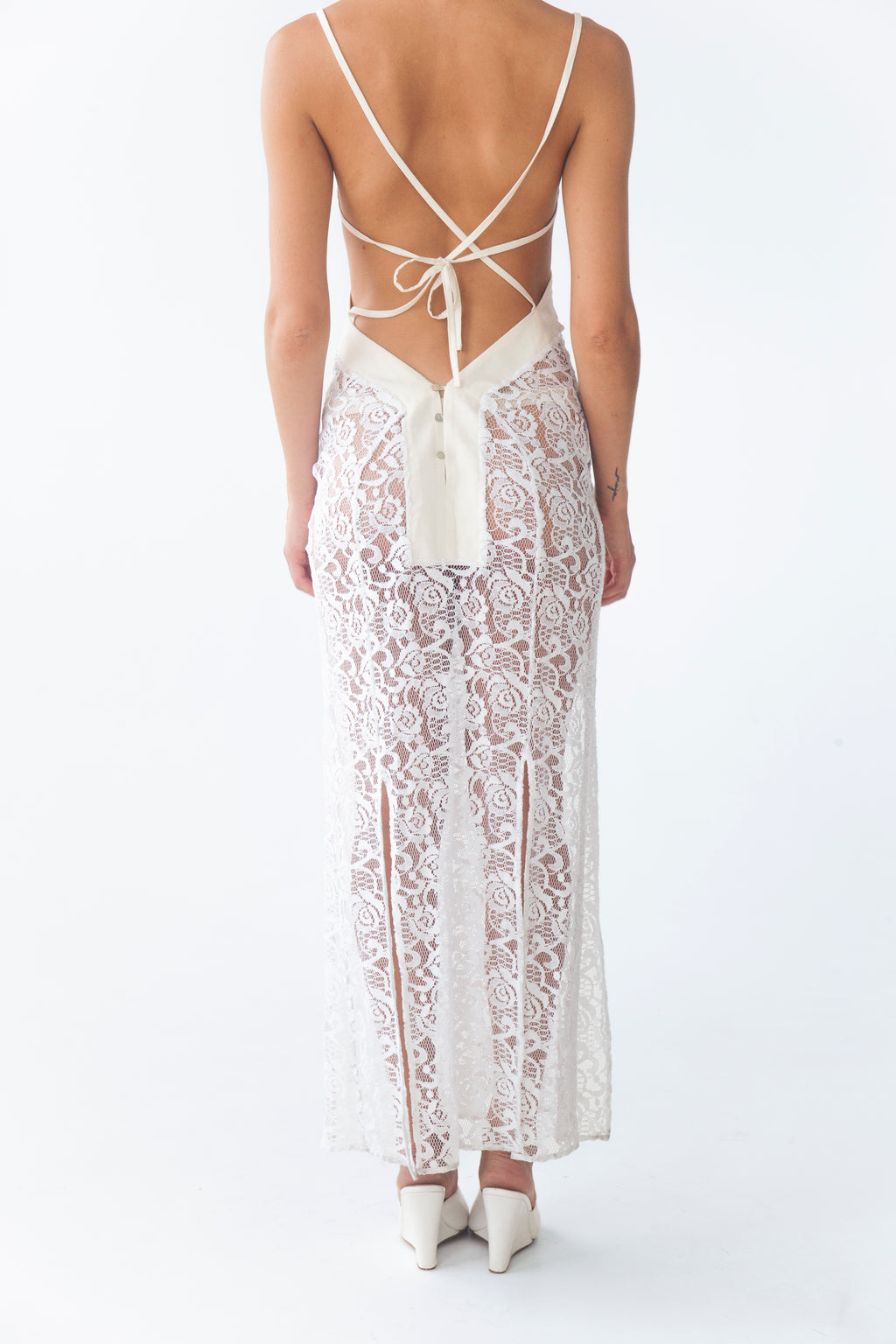 COCO LINEN LACE DRESS