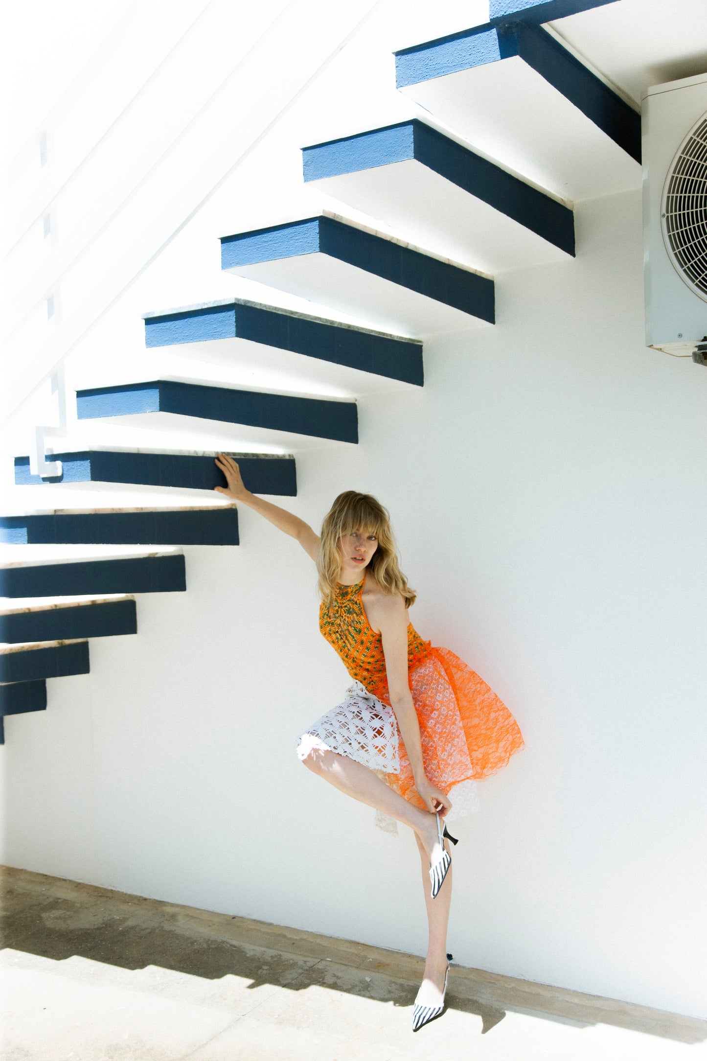 HANDKERCHIEF DRESS ORANGE