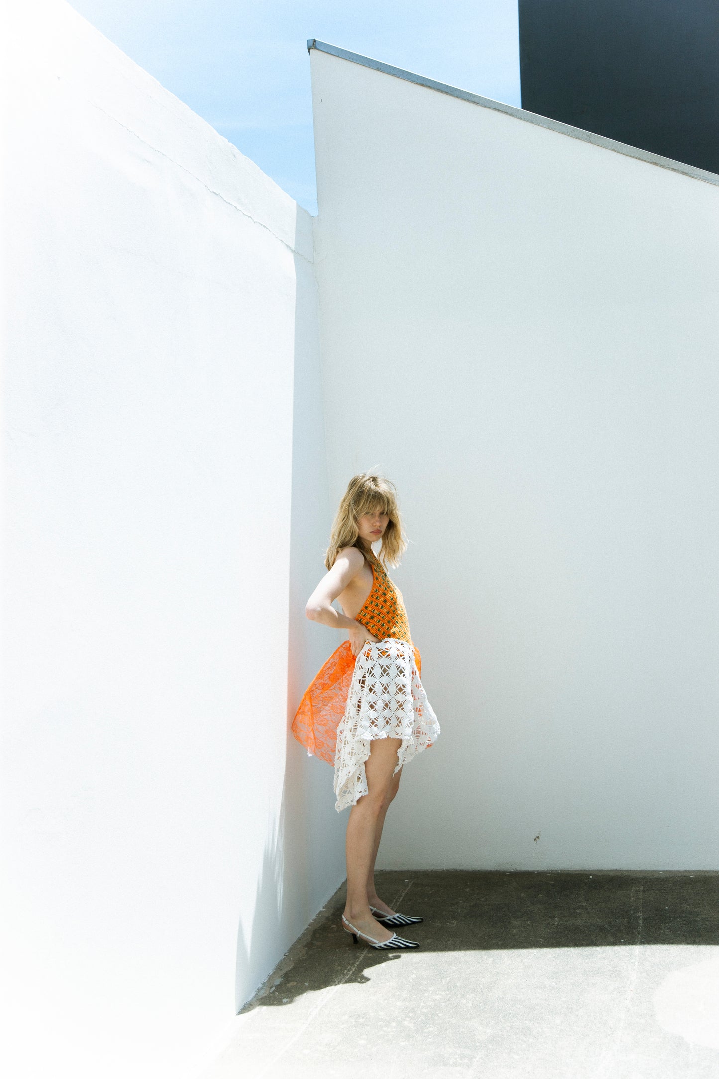 HANDKERCHIEF DRESS ORANGE