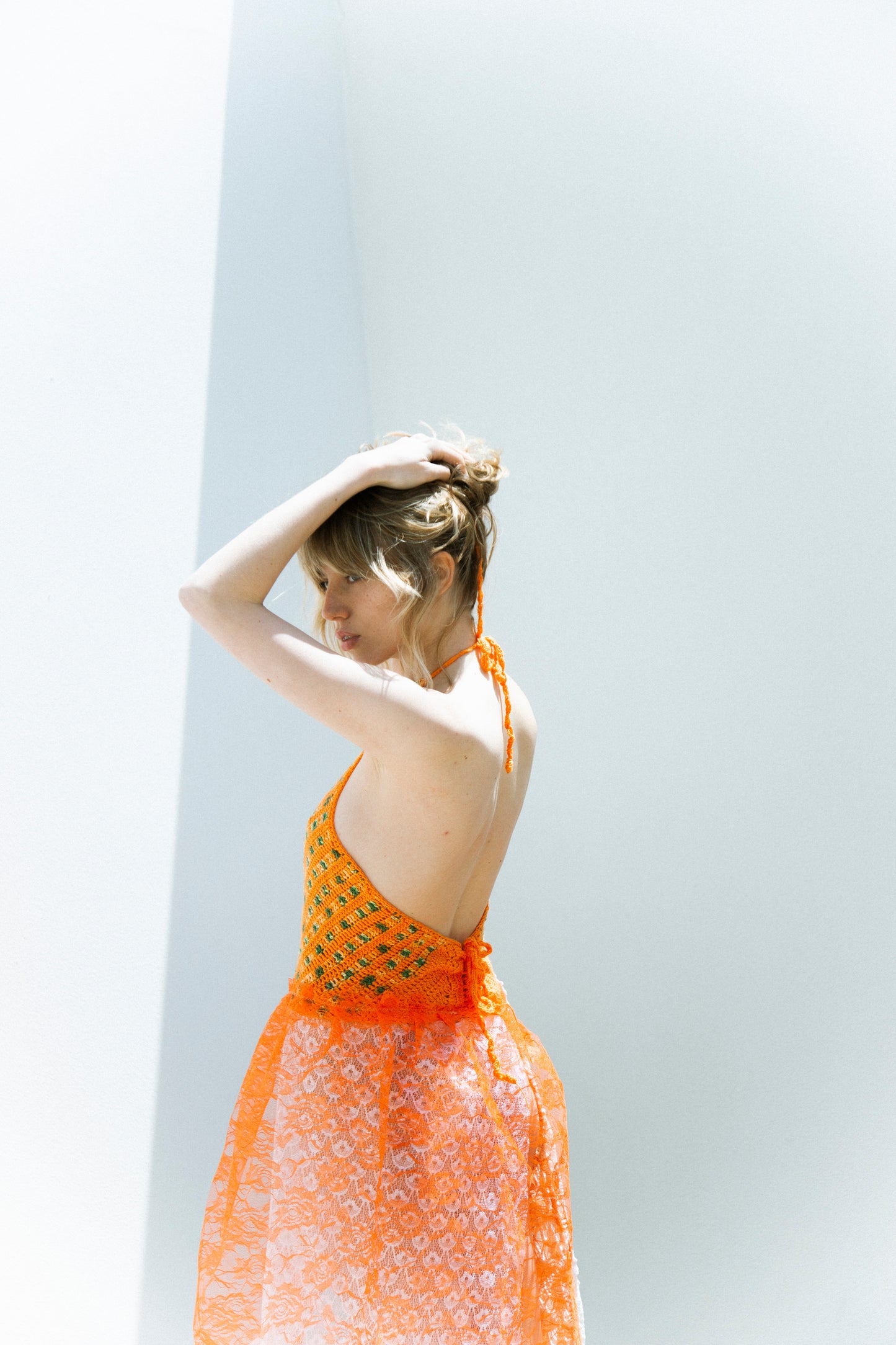 HANDKERCHIEF DRESS ORANGE