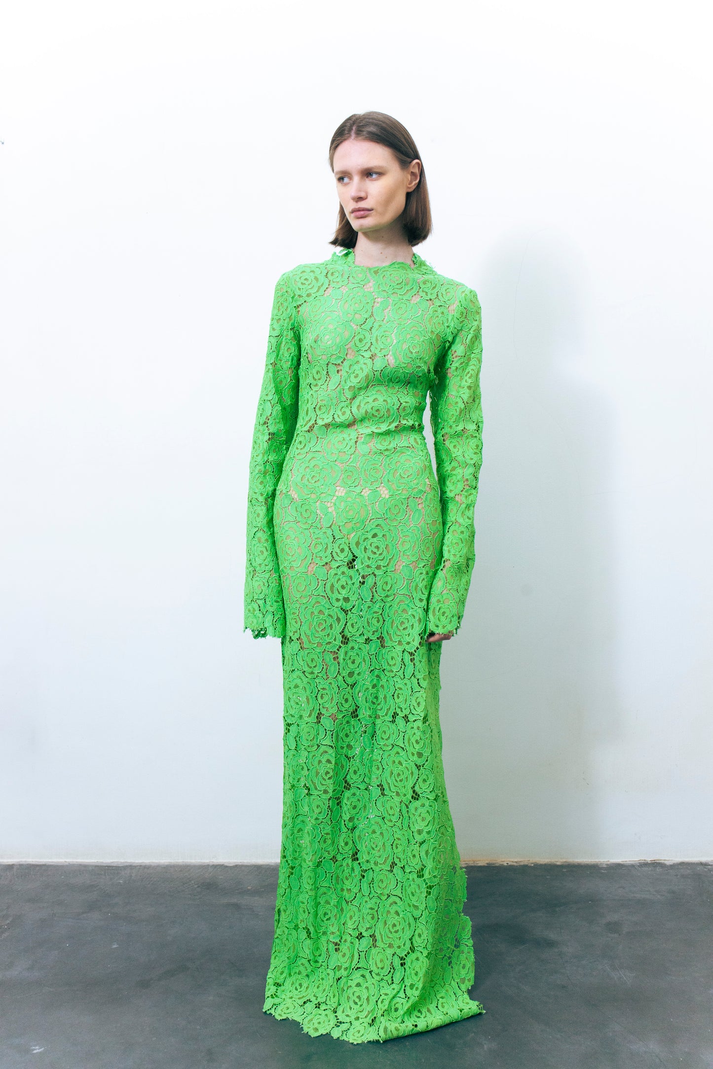 LUMIO LACE DRESS APPLE GREEN