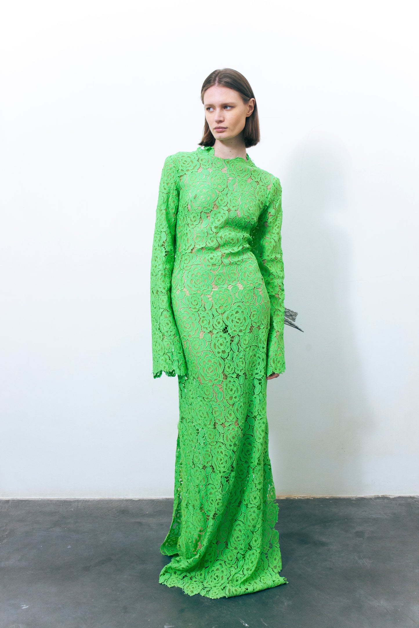 LUMIO LACE DRESS APPLE GREEN