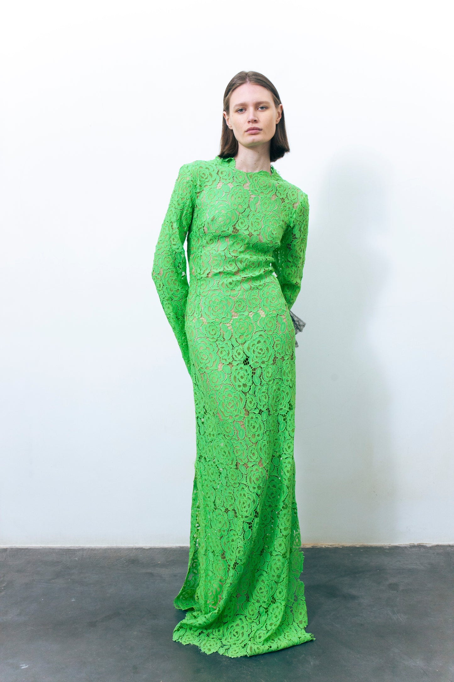 LUMIO LACE DRESS APPLE GREEN