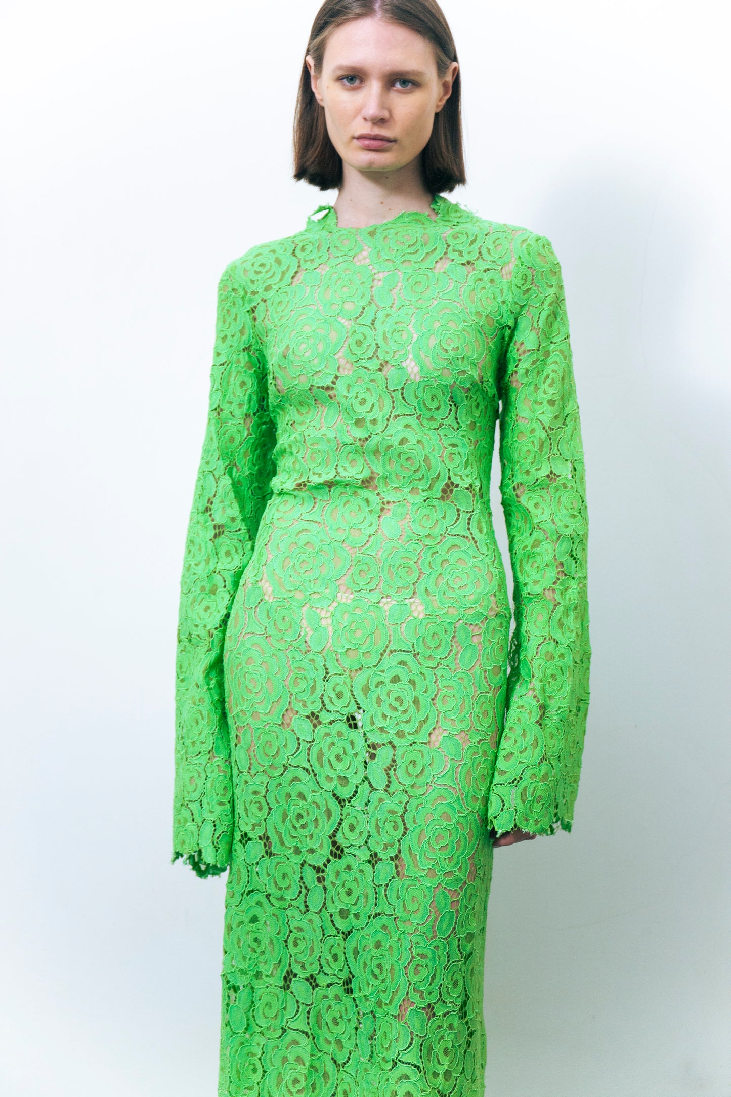 LUMIO LACE DRESS APPLE GREEN