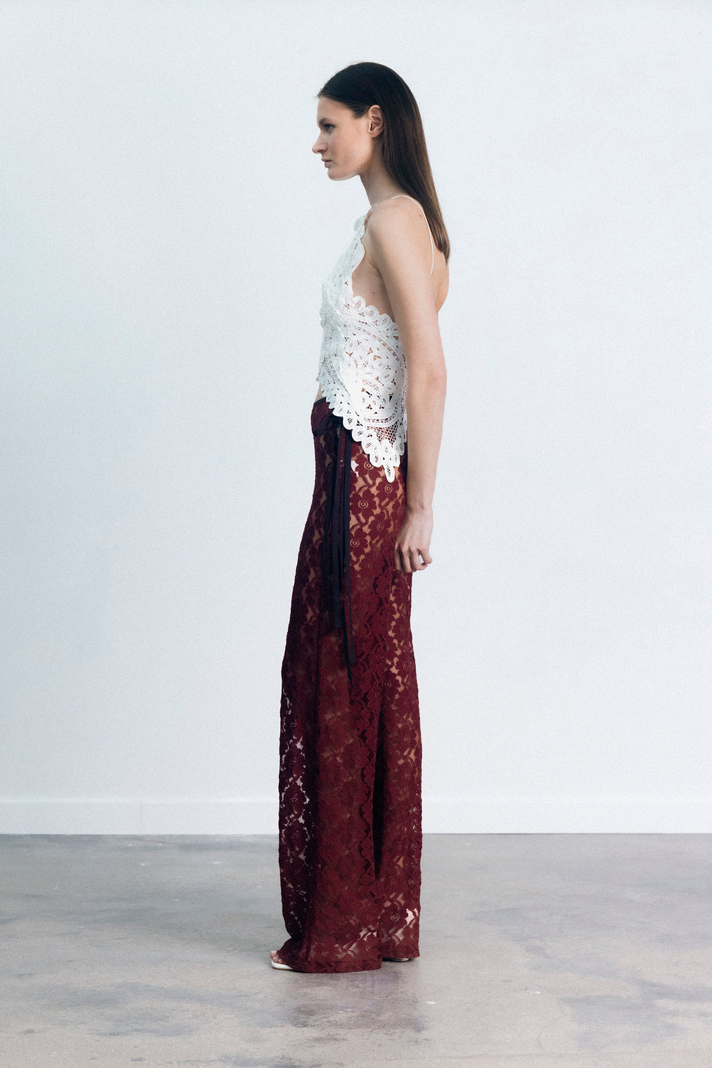 STRAPPY LACE TROUSERS