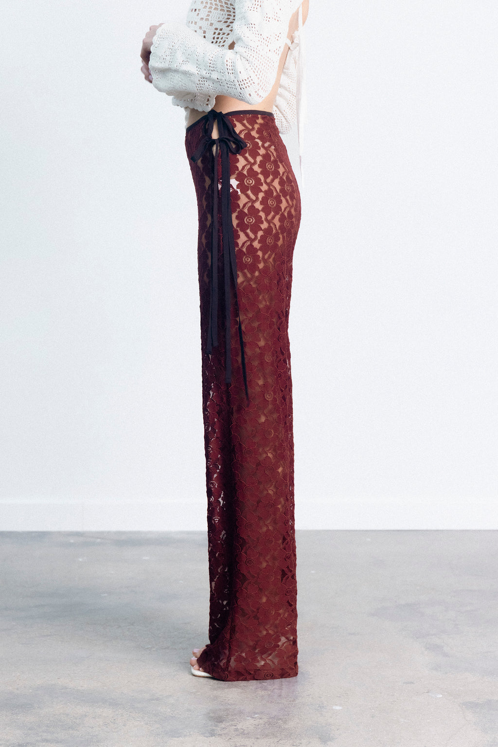 STRAPPY LACE TROUSERS