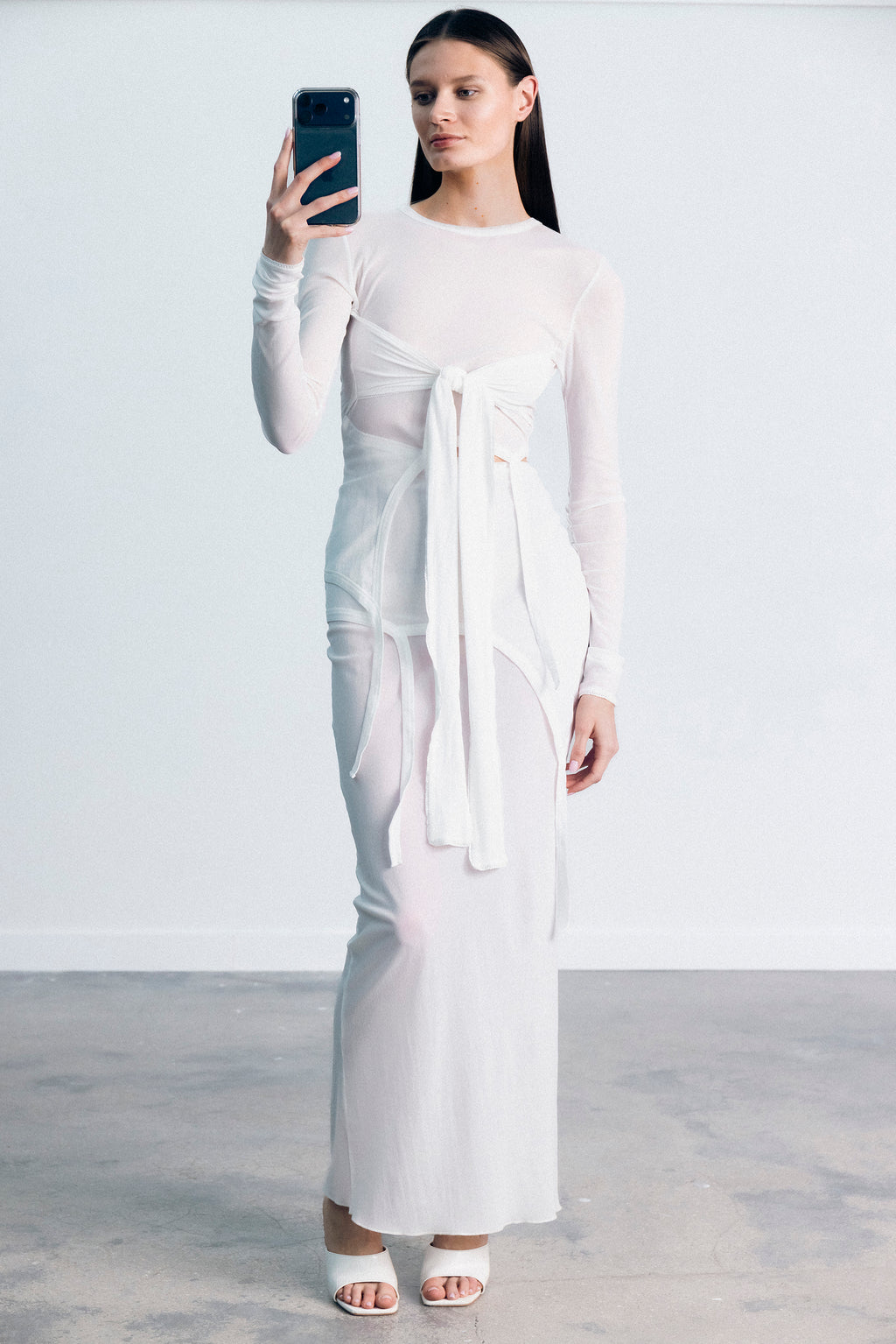 LENA KNIT TIE DRESS
