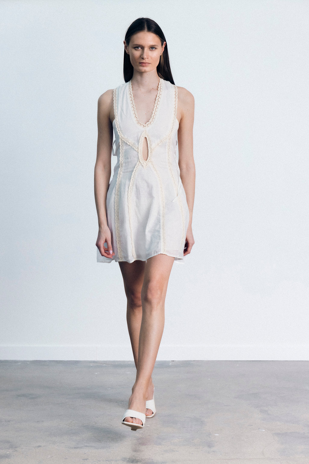 ELVIRA LACE COTTON DRESS