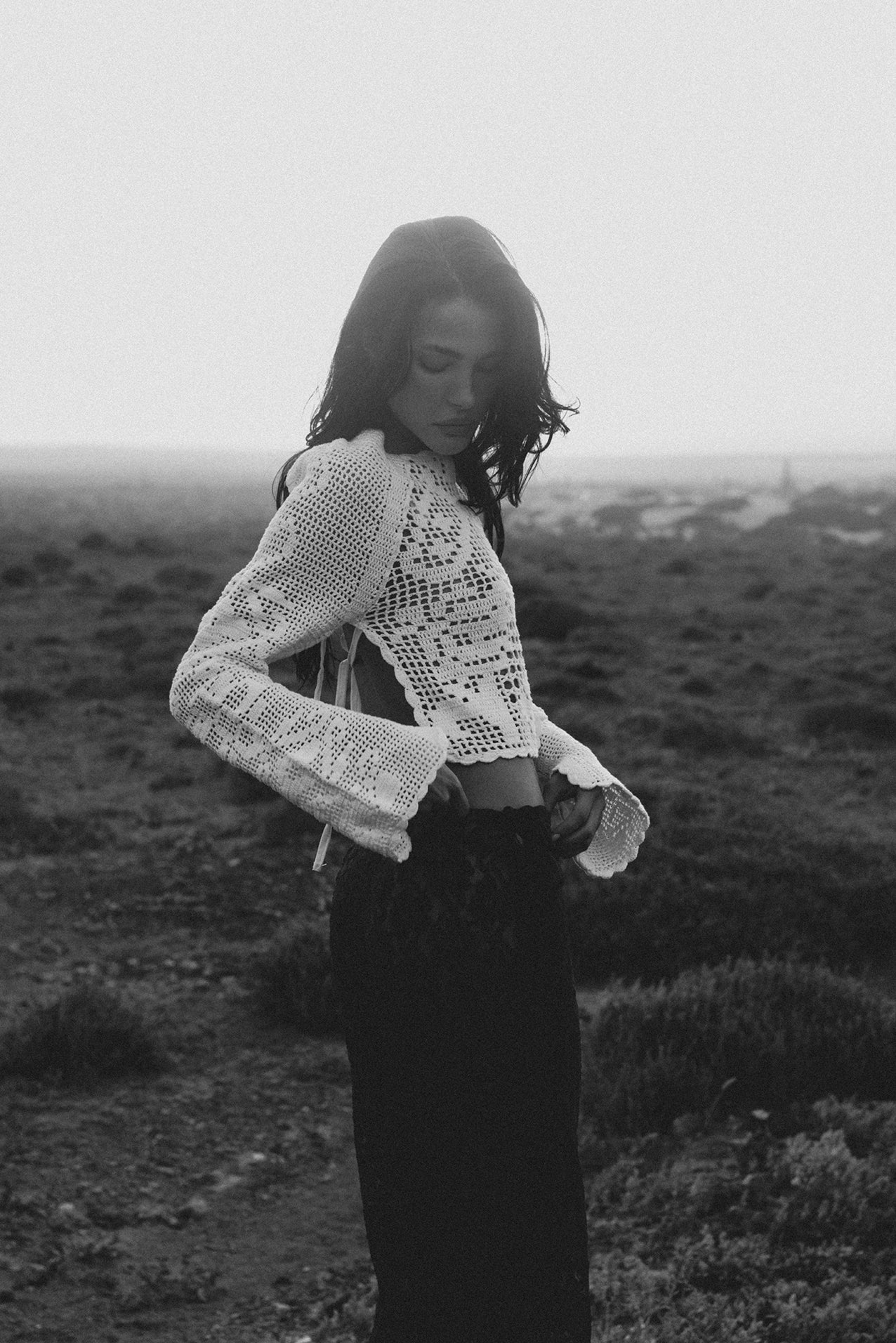 STRAPPY LACE TROUSERS