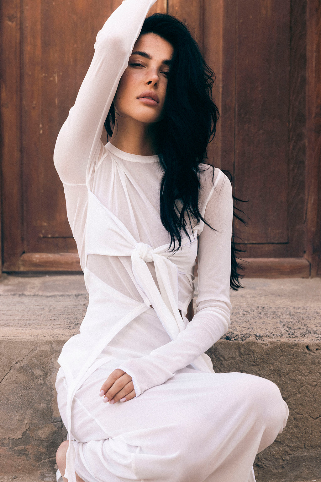 LENA KNIT TIE DRESS