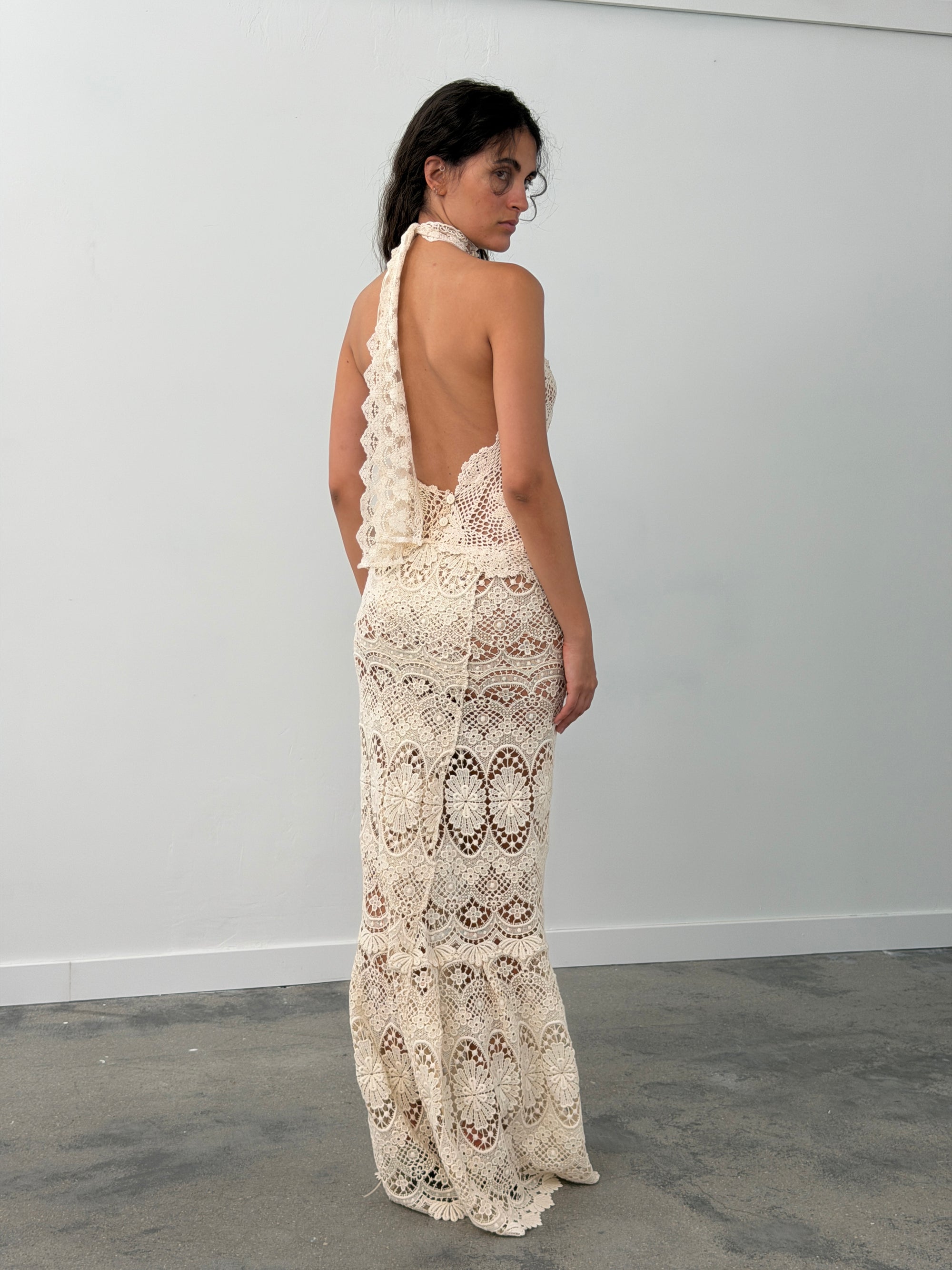 Pre purchase halter dress cream