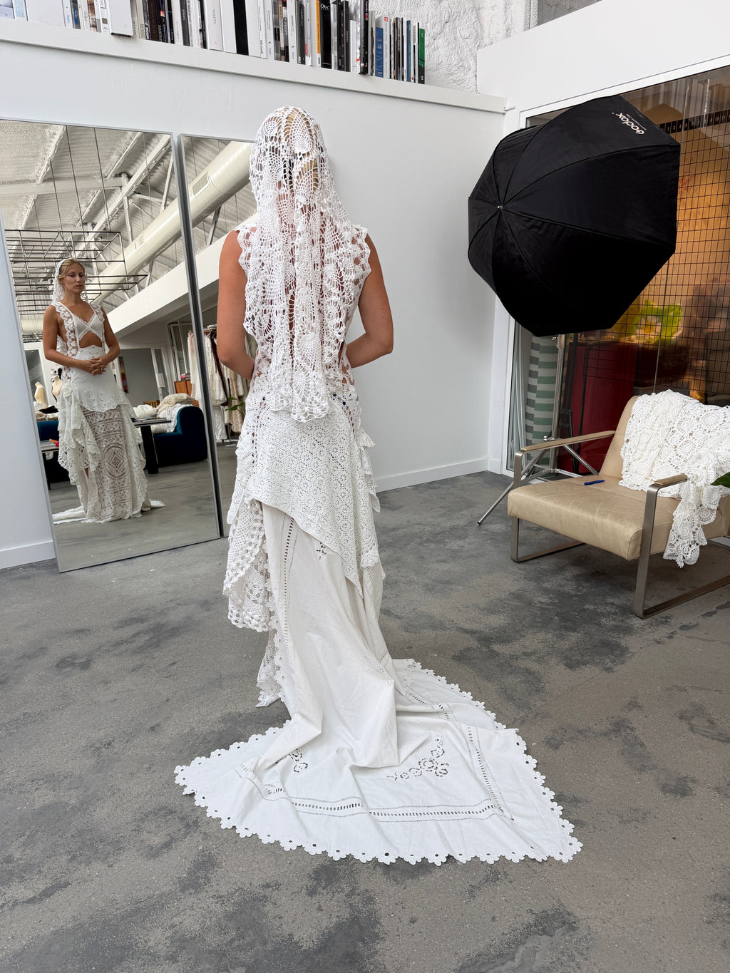 Spencer dress with crochet cap