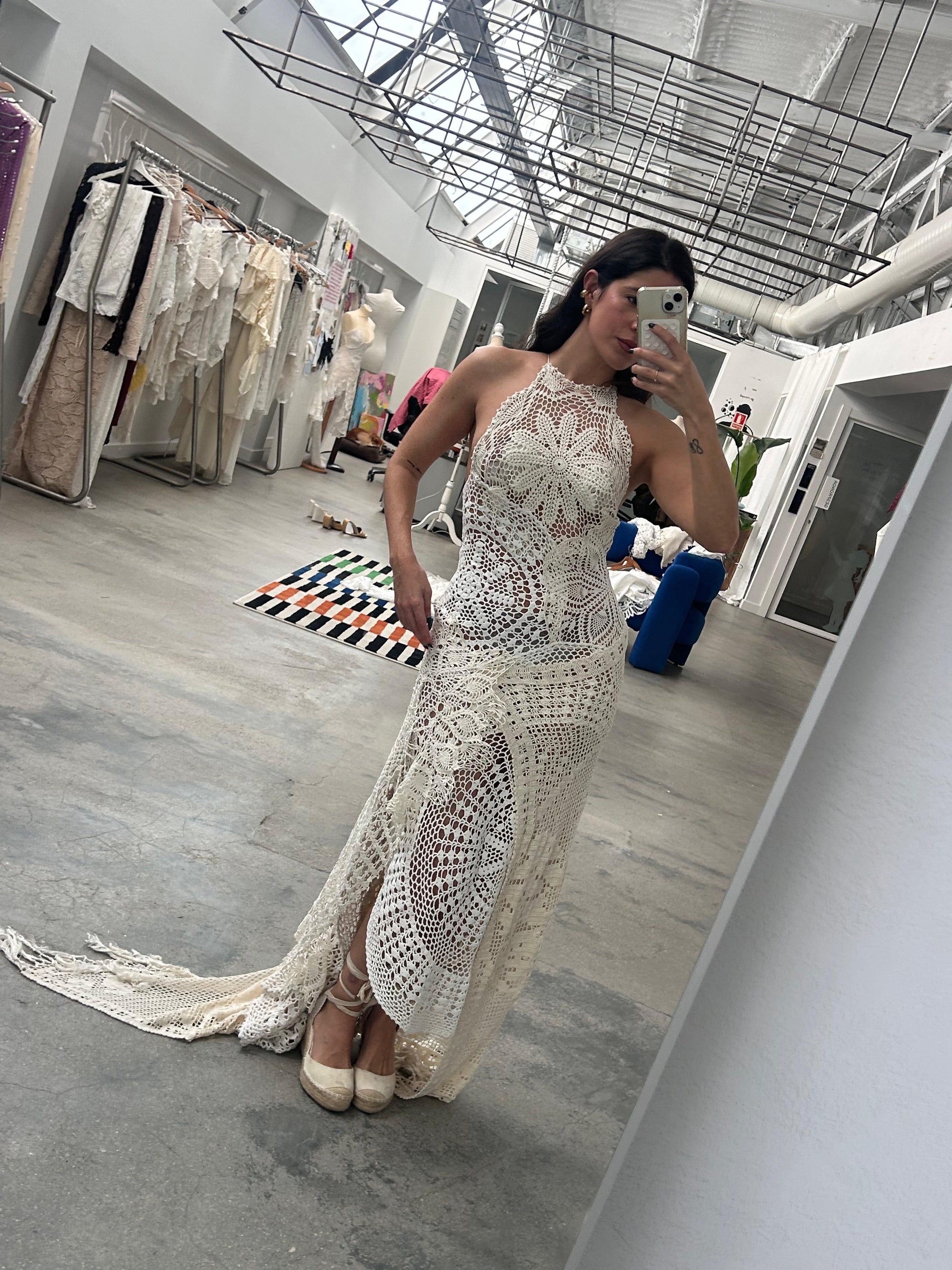 Pre sale halter crochet dress