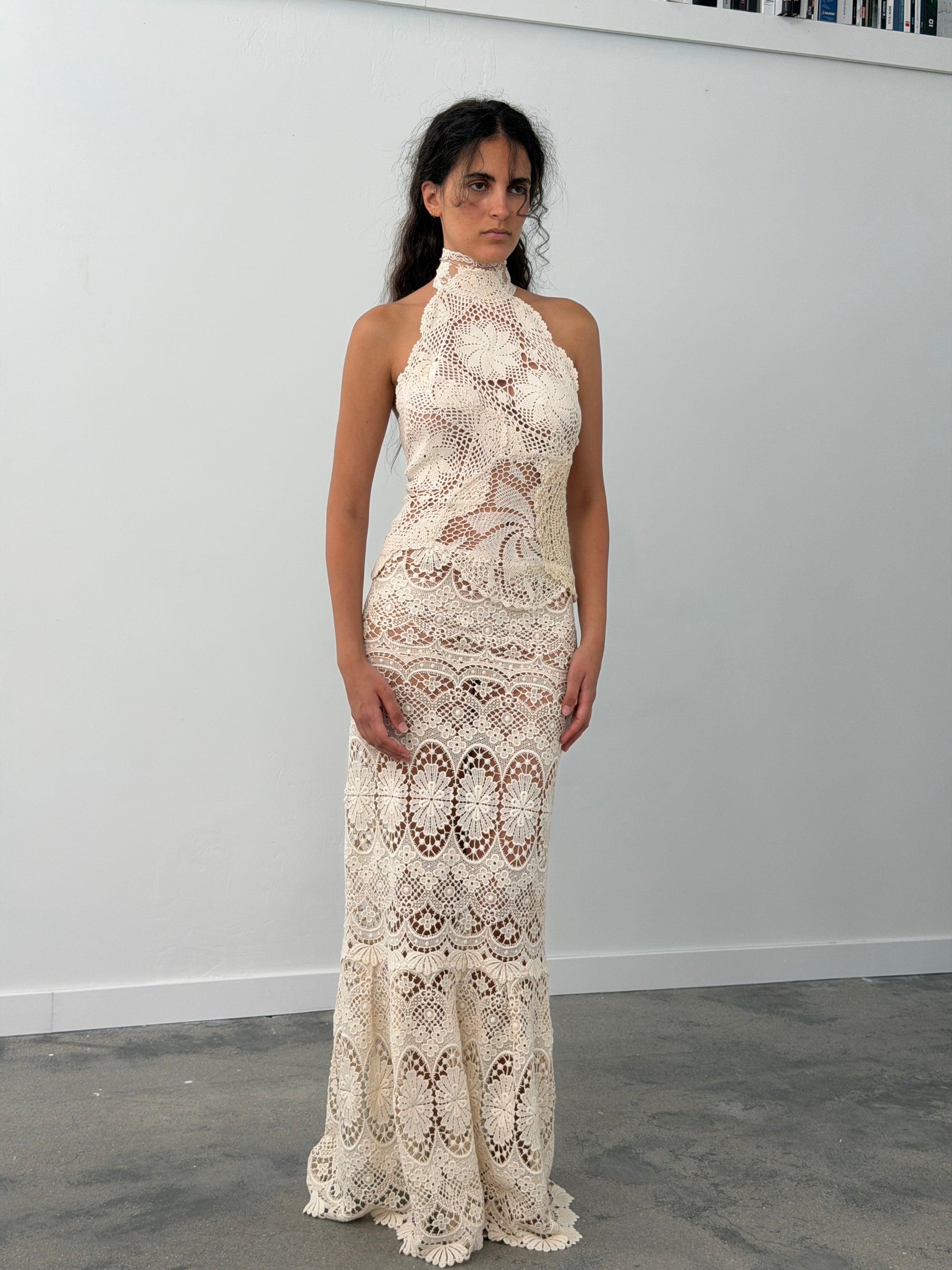 Pre purchase halter dress cream