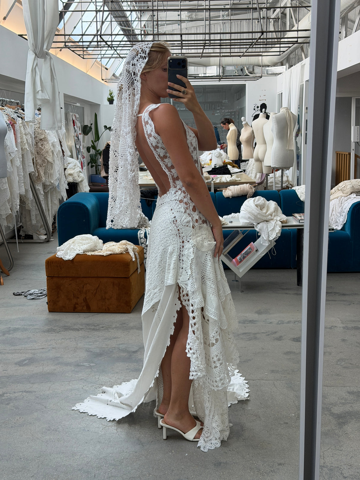 Spencer dress with crochet cap