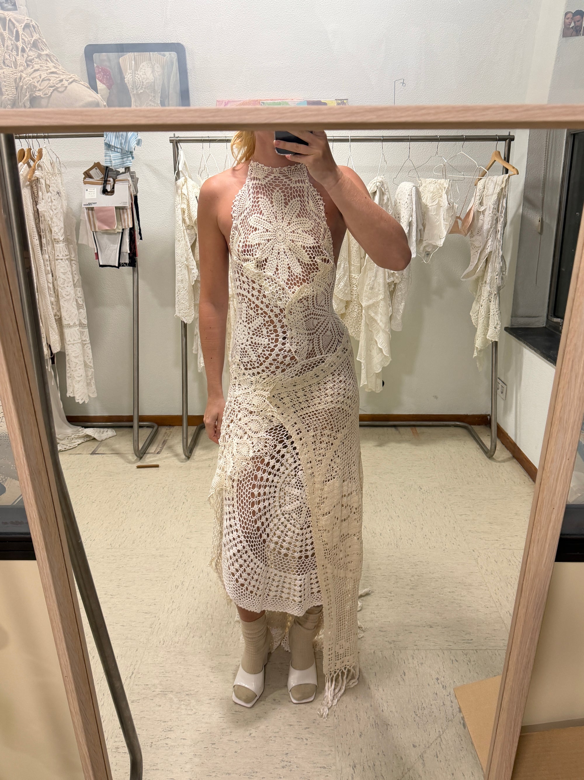 Pre sale halter crochet dress