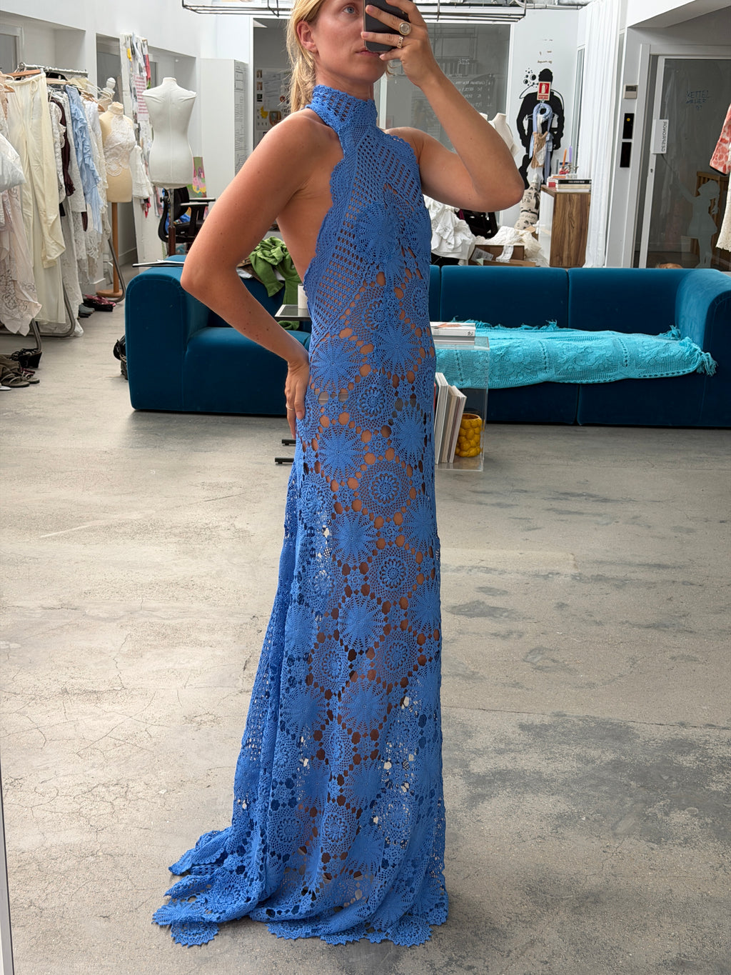 Pre purchase blue halter dress