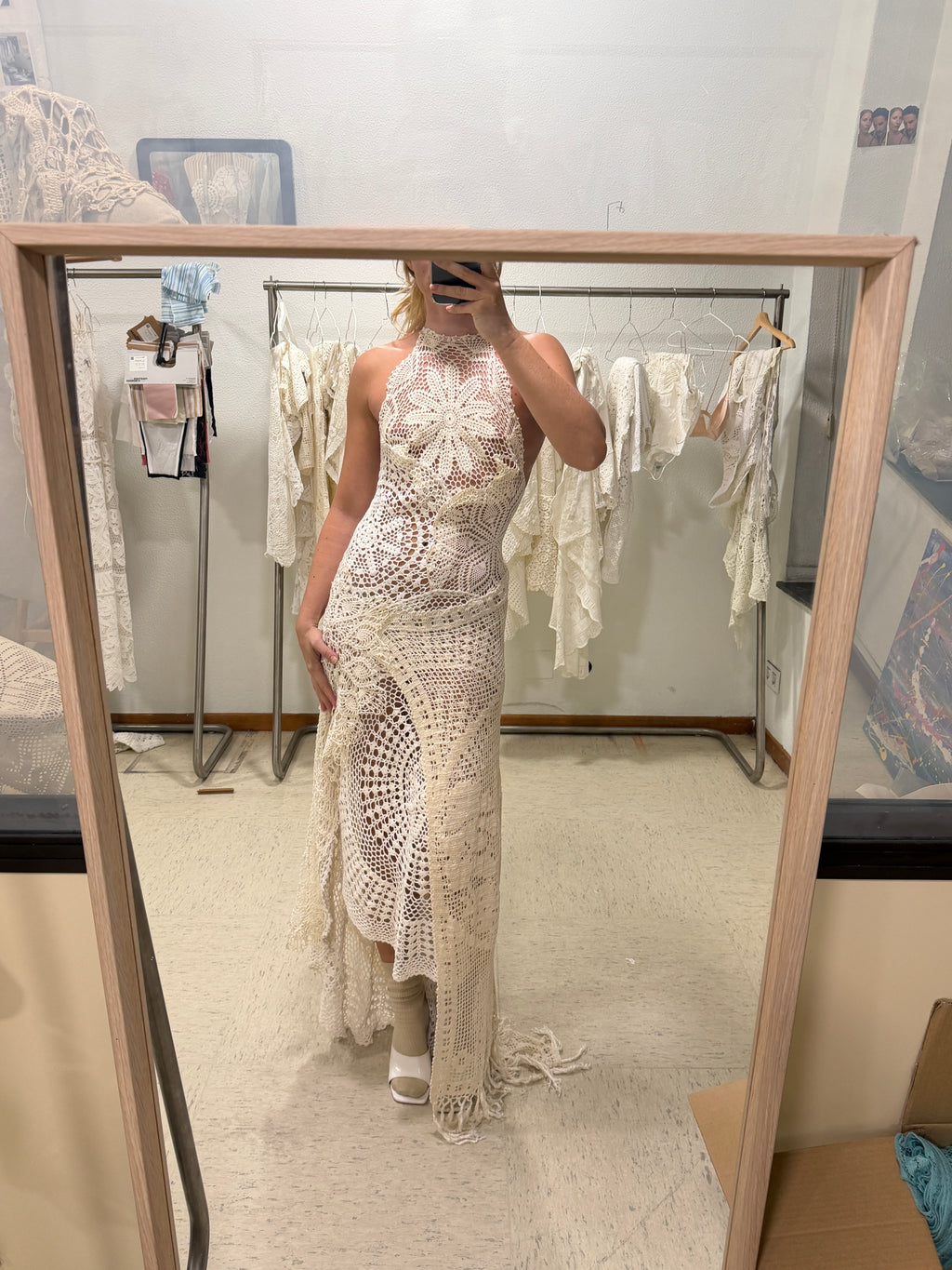 Pre sale halter crochet dress