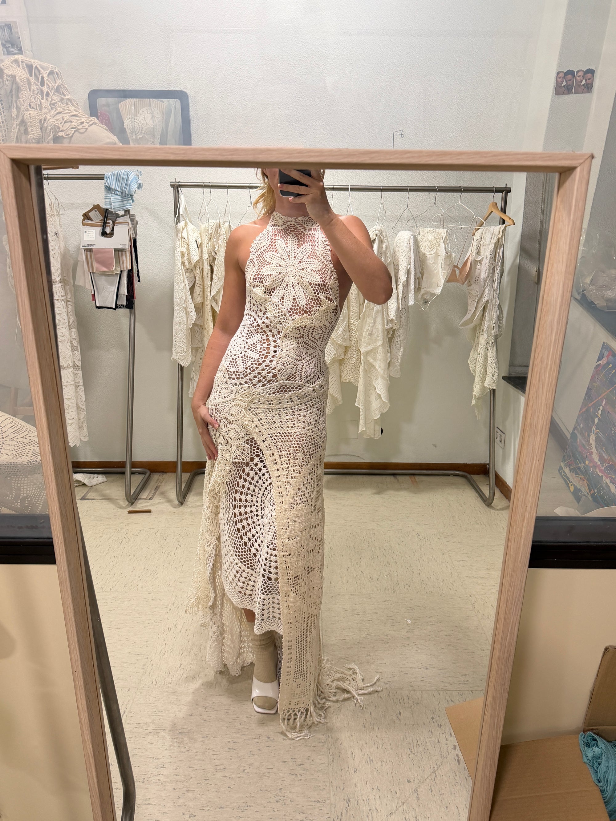 Pre sale halter crochet dress