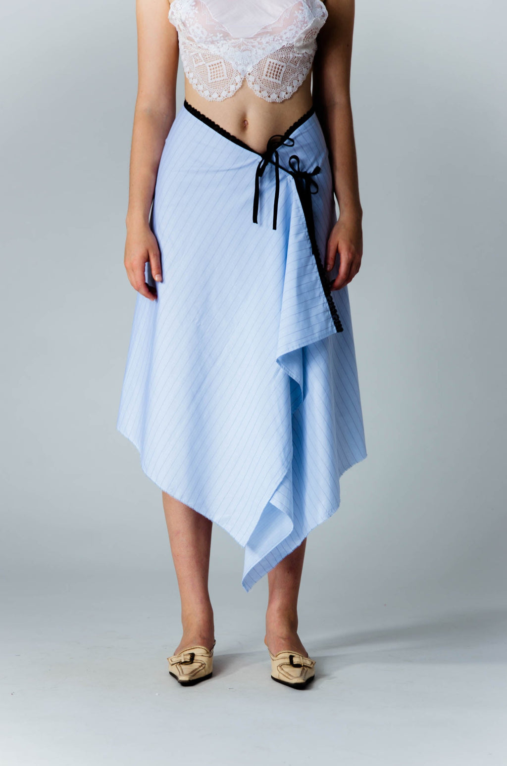 SAVANA SKIRT ASYMETRIC TIE BLUE