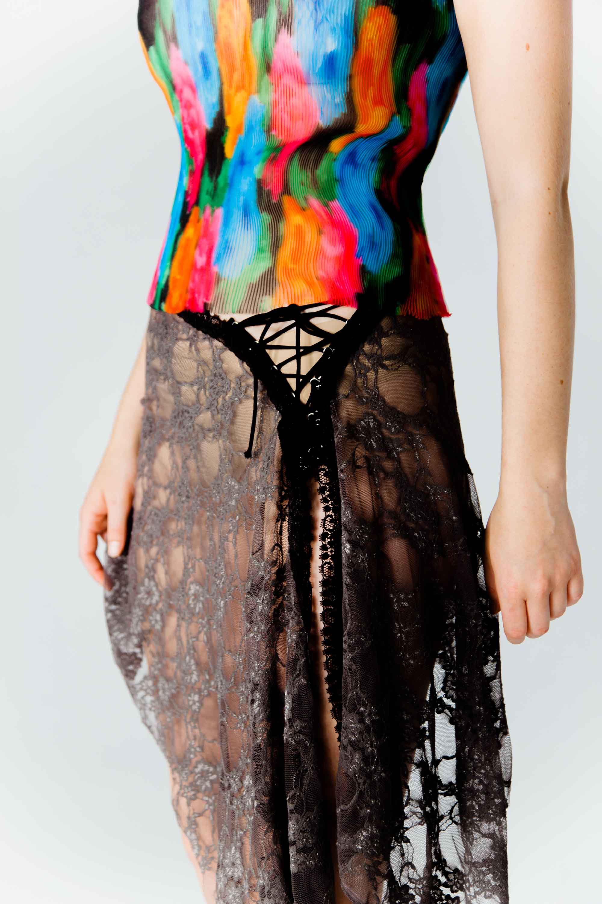 Tie dye hotsell lace skirt