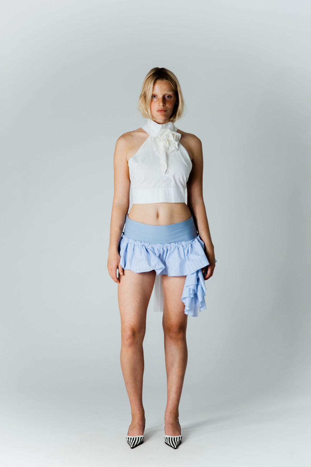 TWIST SKIRT BLUE