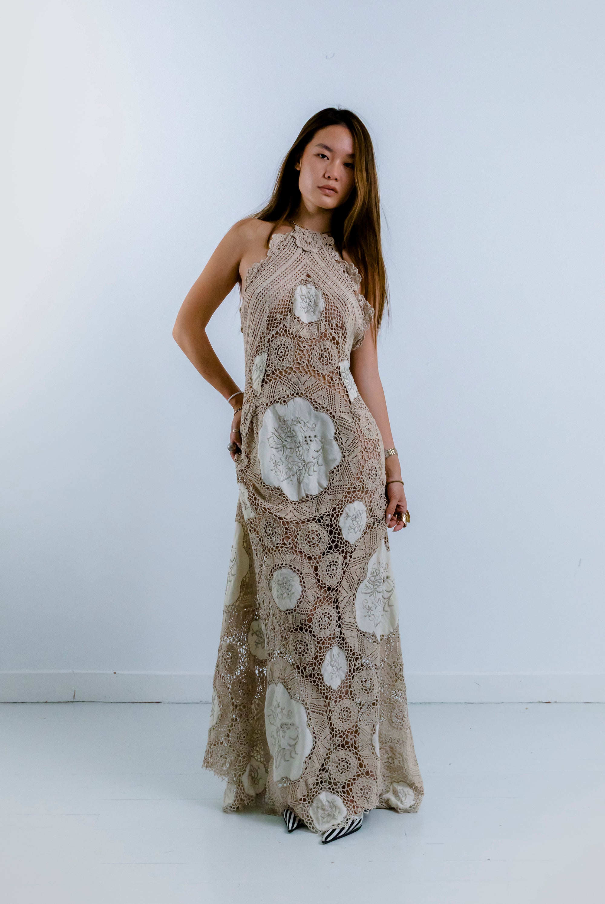 HANDKERCHIEF DRESS MAXI