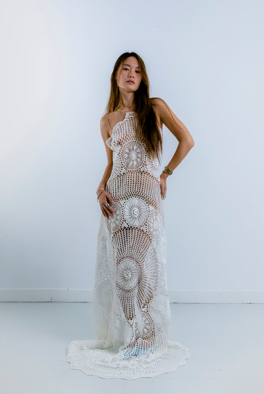 HANDKERCHIEF DRESS MAXI