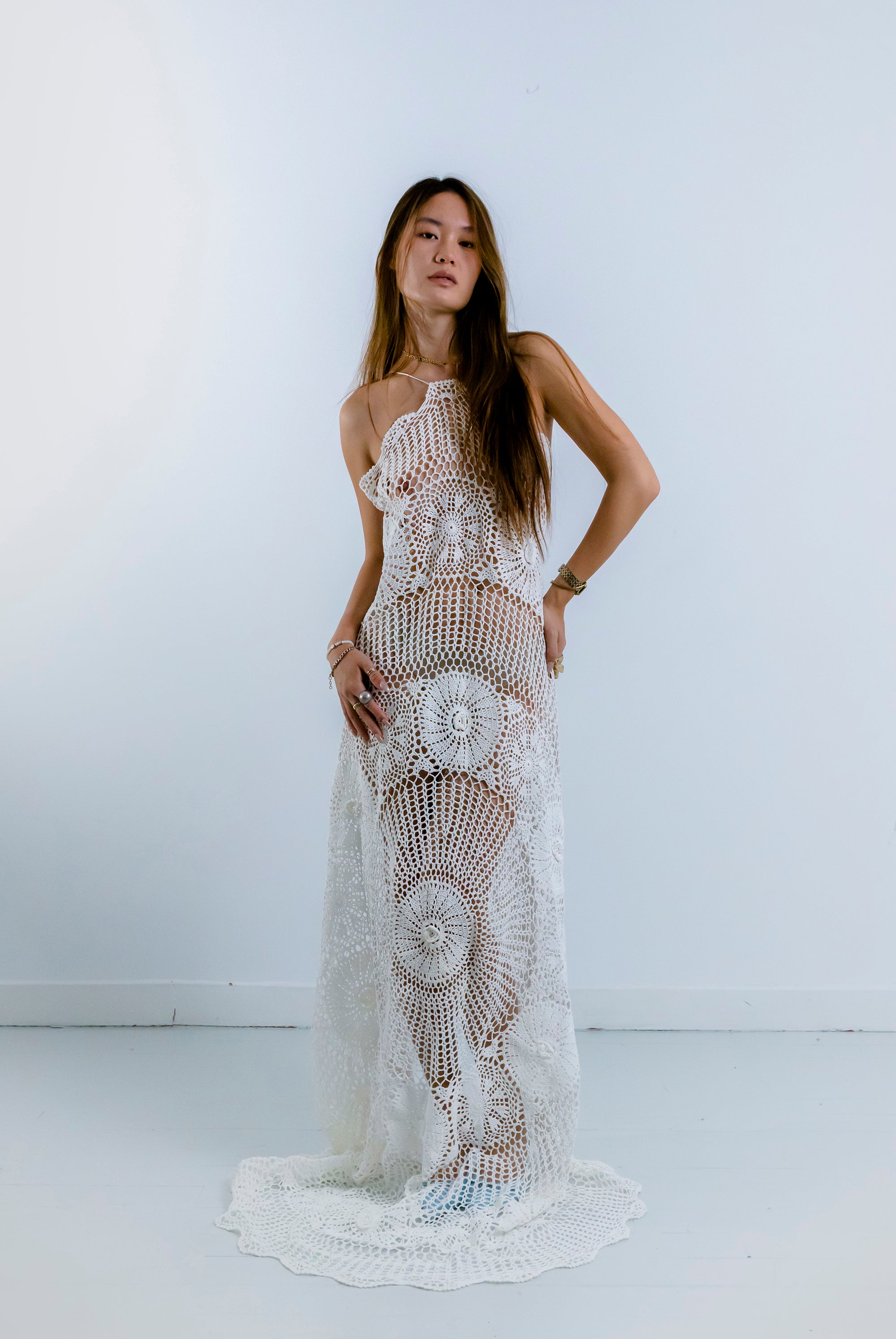 HANDKERCHIEF DRESS MAXI