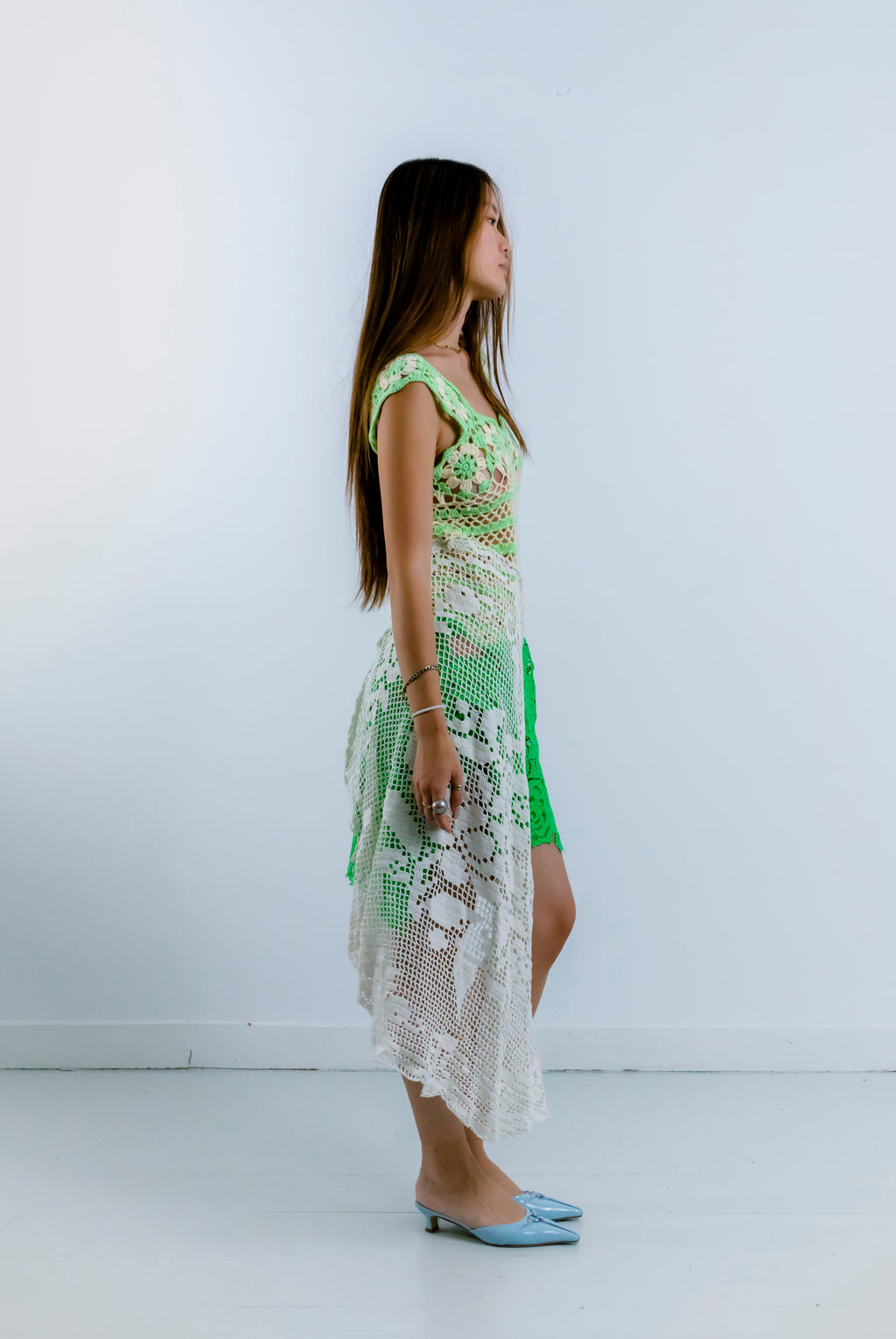 HANDKERCHIEF DRESS GREEN
