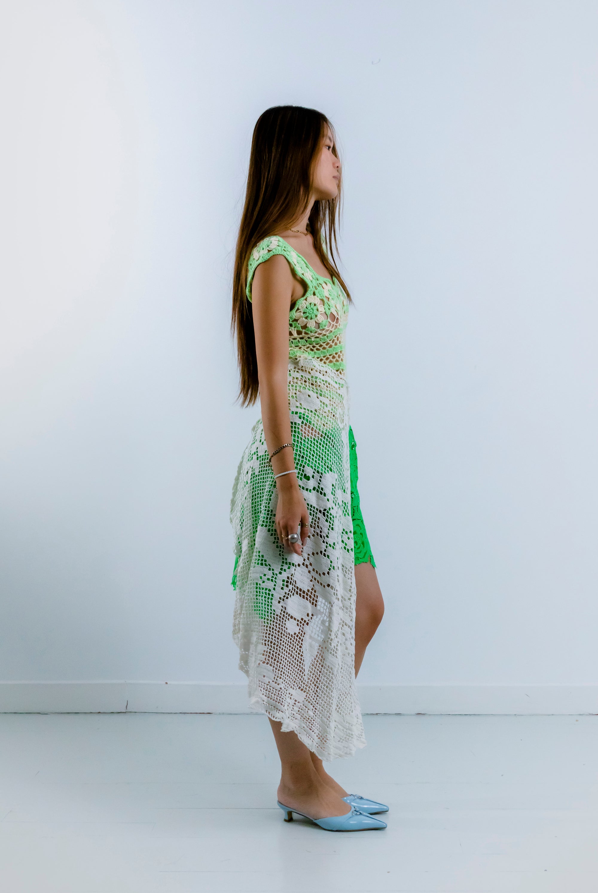 HANDKERCHIEF DRESS GREEN