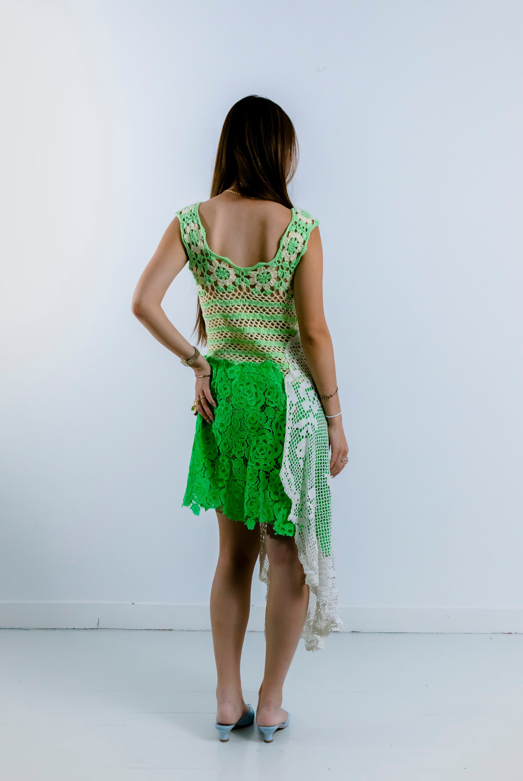 HANDKERCHIEF DRESS GREEN