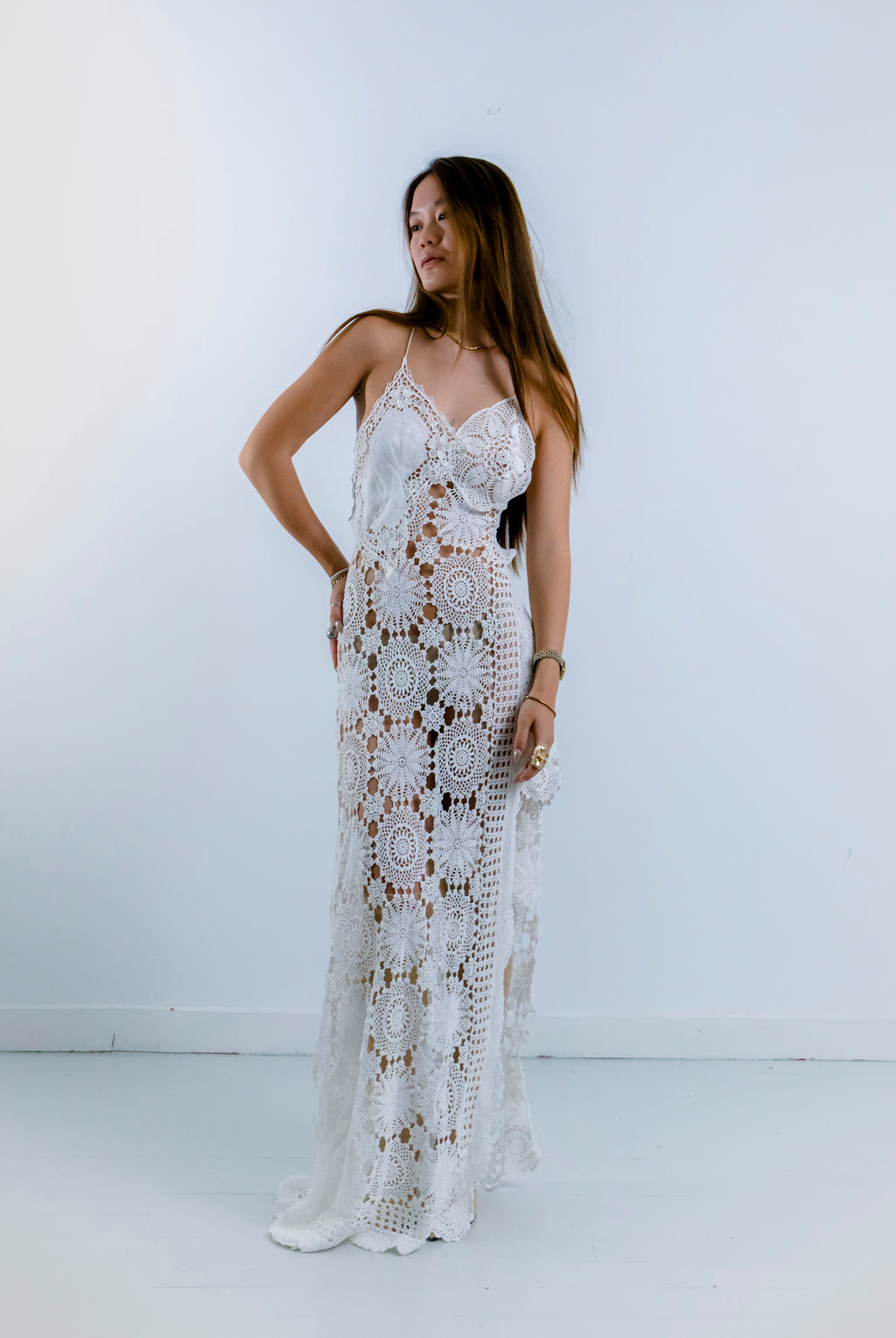 HANDKERCHIEF DRESS MAXI