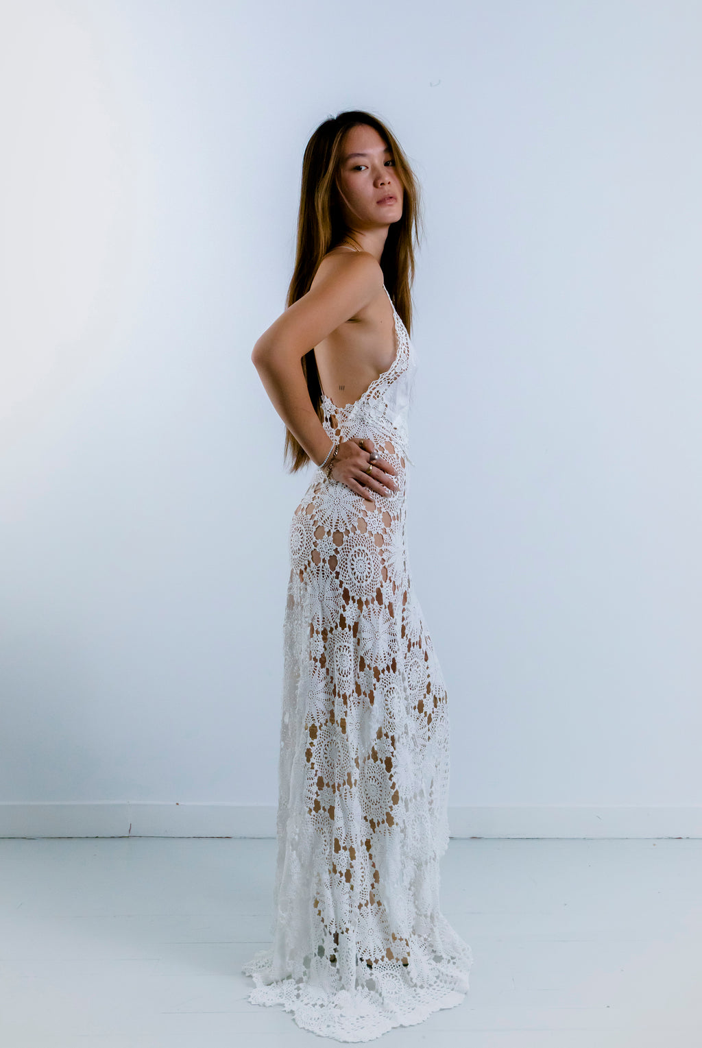 HANDKERCHIEF DRESS MAXI