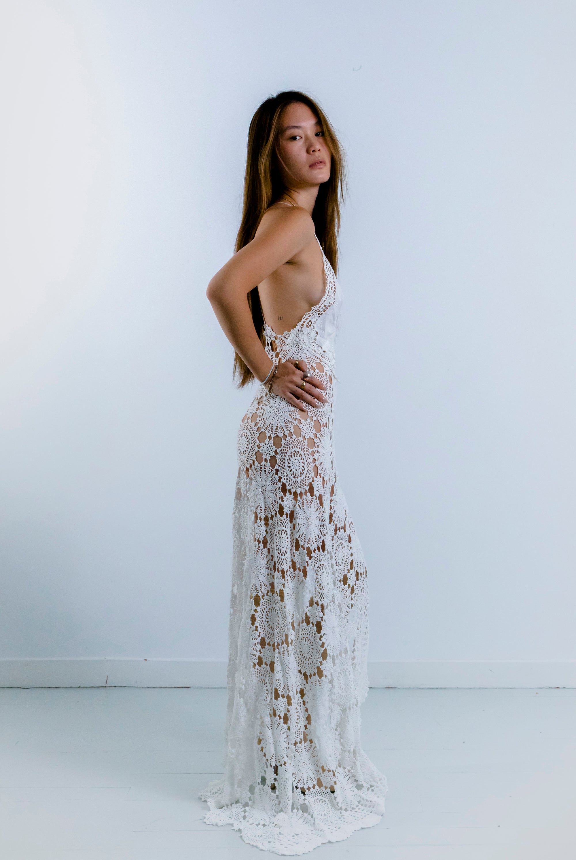 HANDKERCHIEF DRESS MAXI