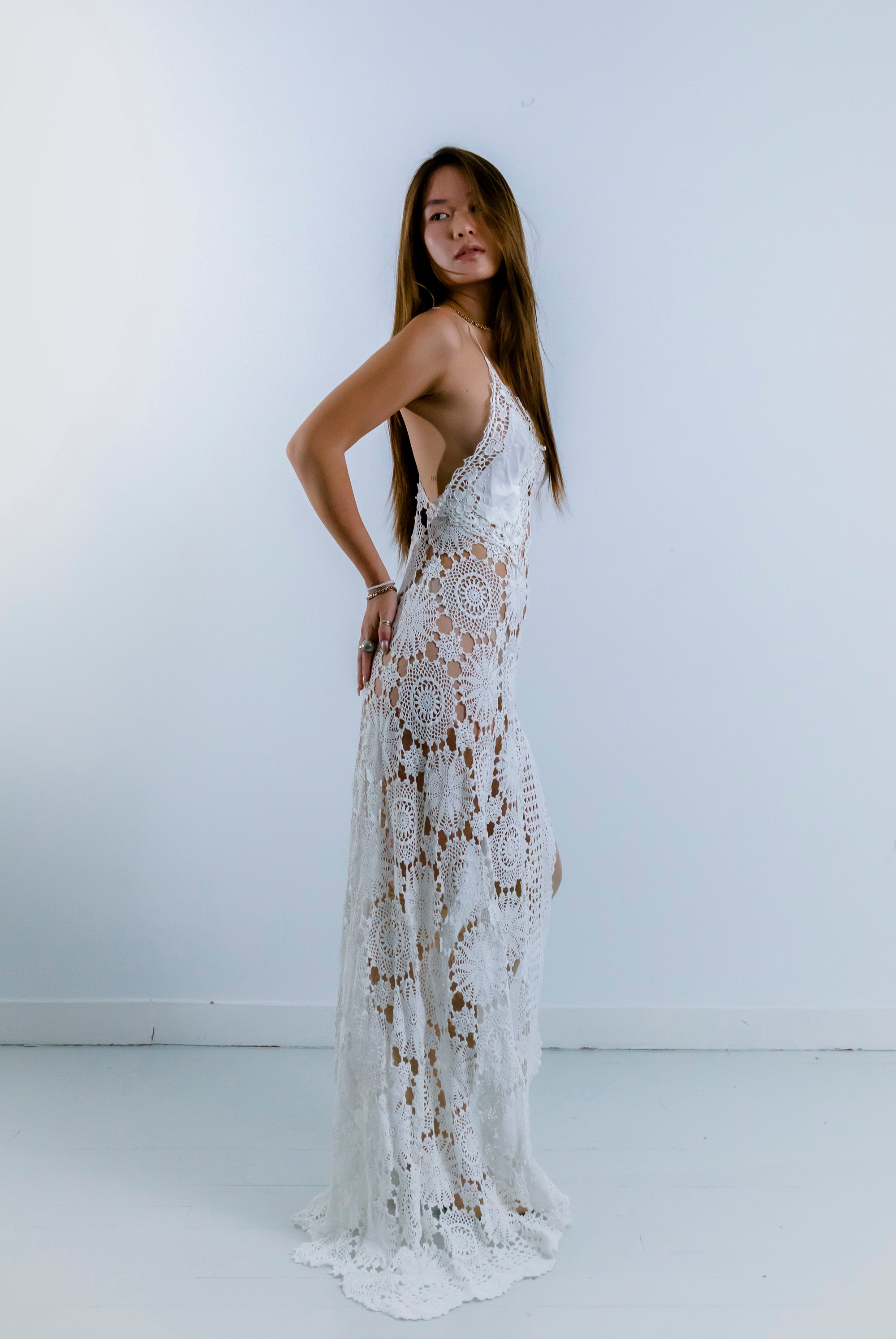 HANDKERCHIEF DRESS MAXI