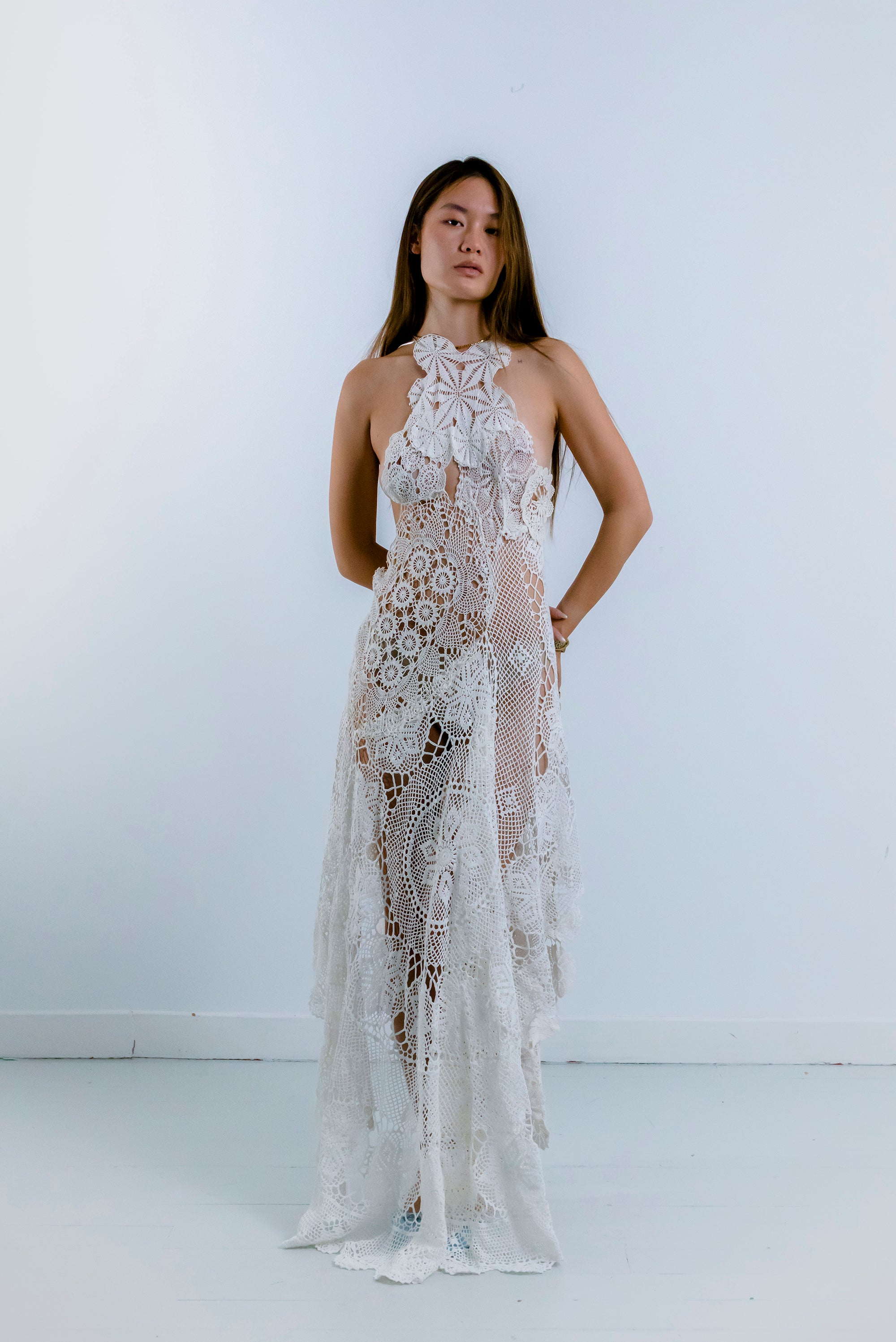 HANDKERCHIEF DRESS MAXI