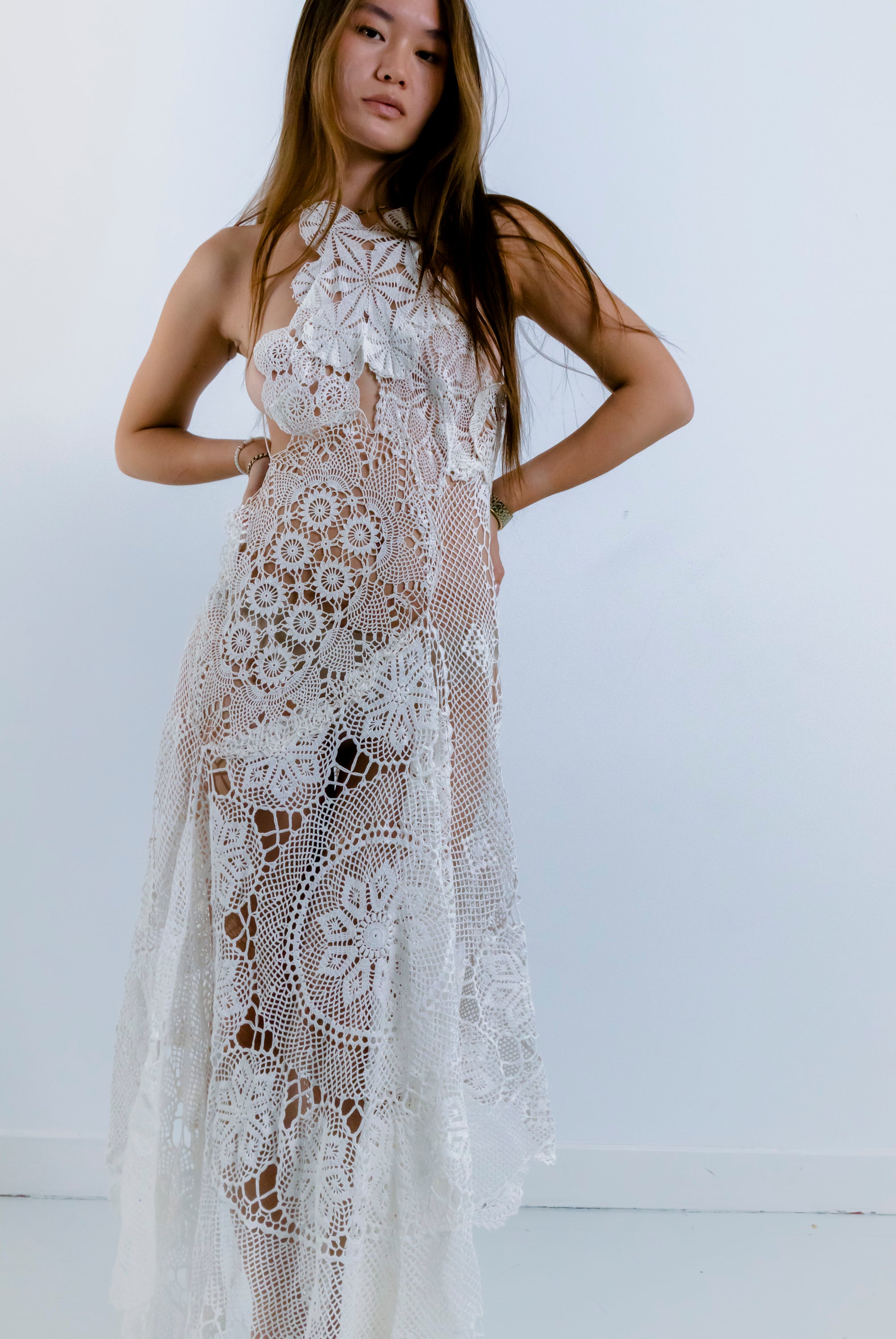 HANDKERCHIEF DRESS MAXI