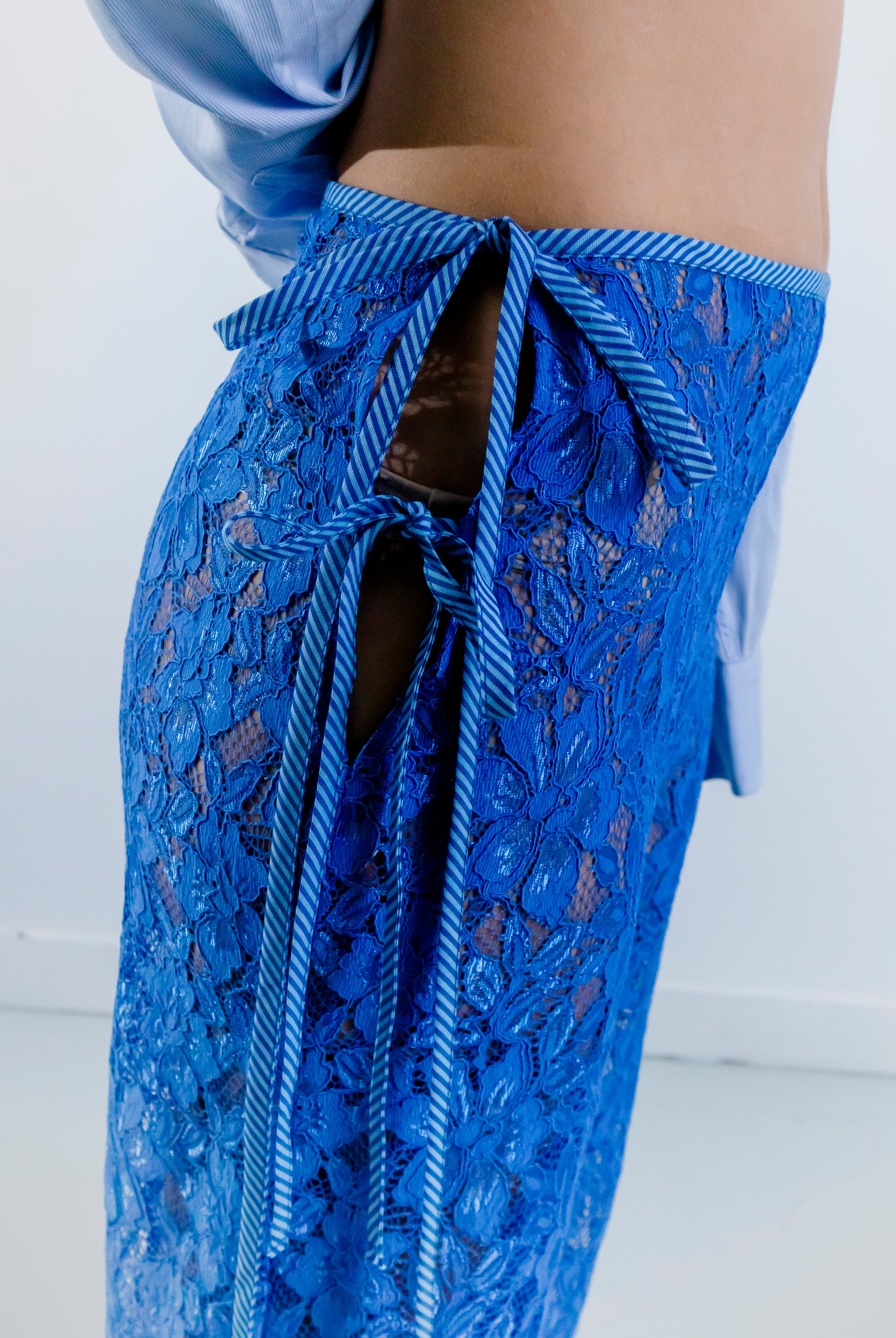STRAPPY LACE TROUSERS