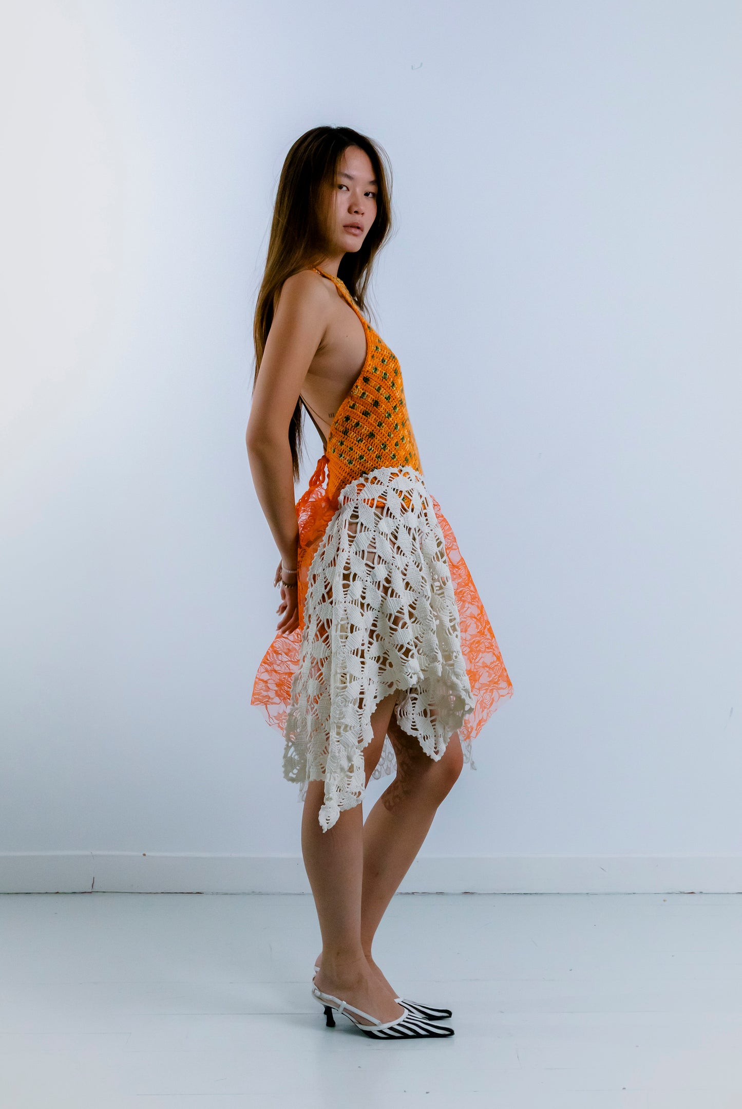 HANDKERCHIEF DRESS ORANGE