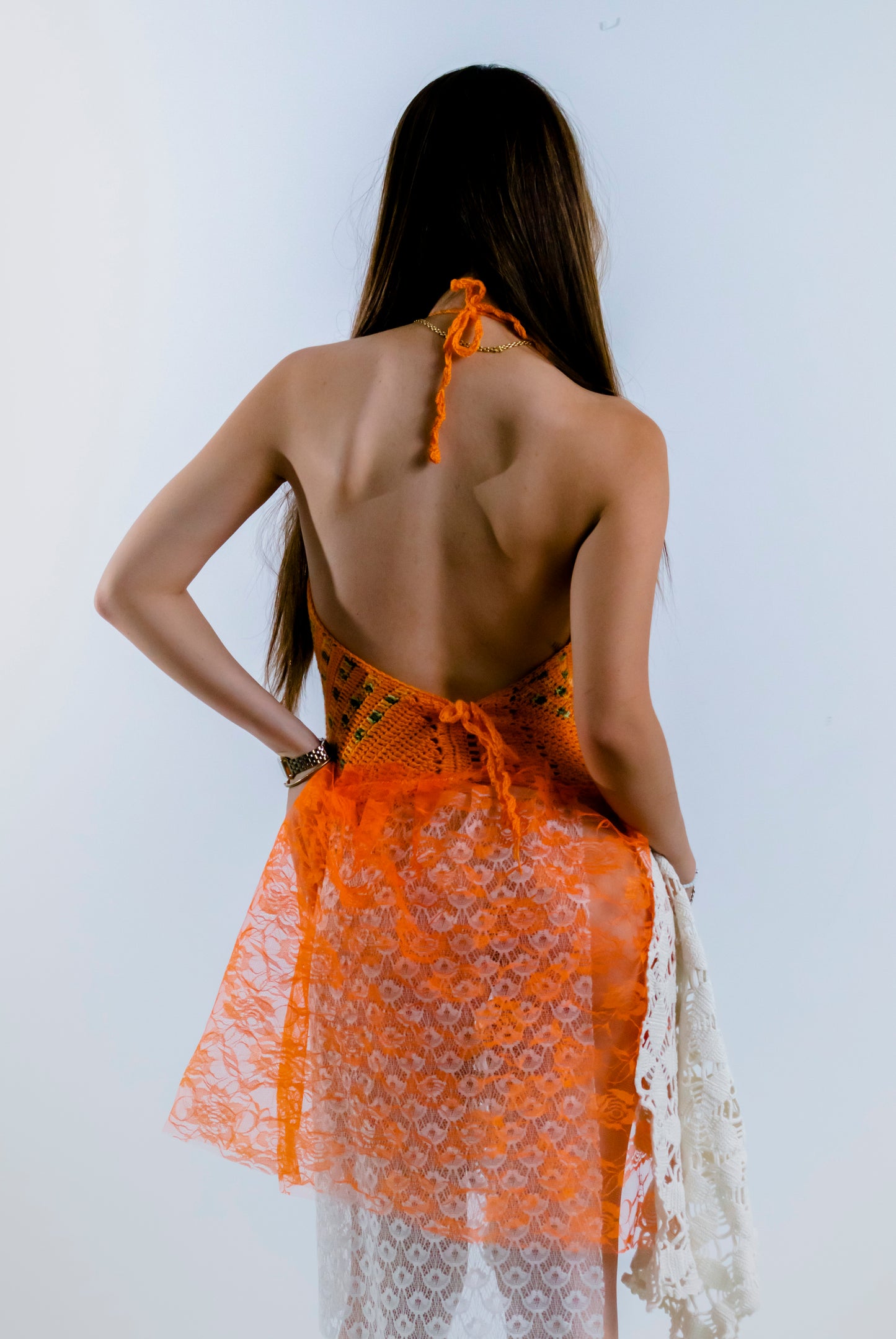 HANDKERCHIEF DRESS ORANGE