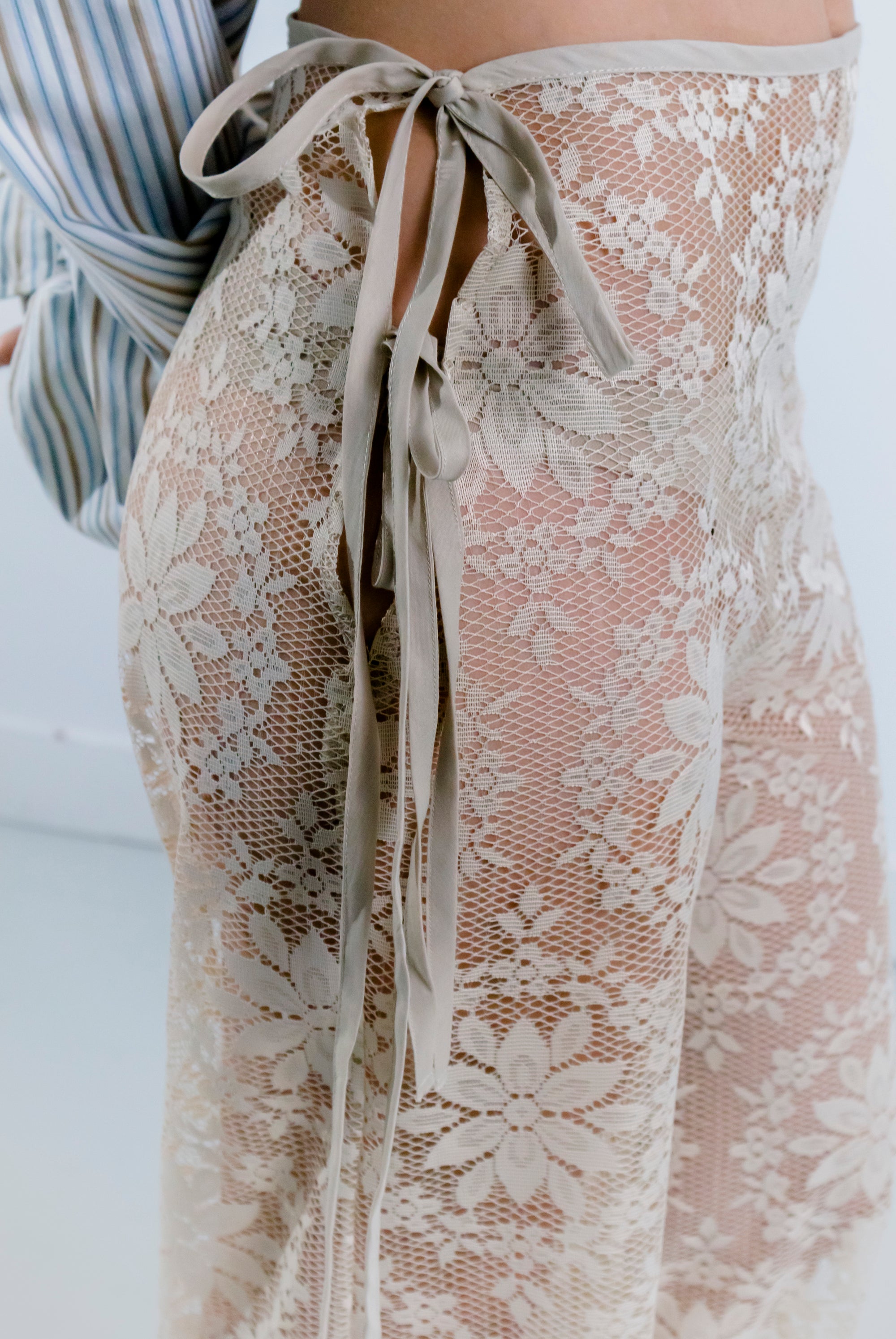 STRAPPY LACE TROUSERS